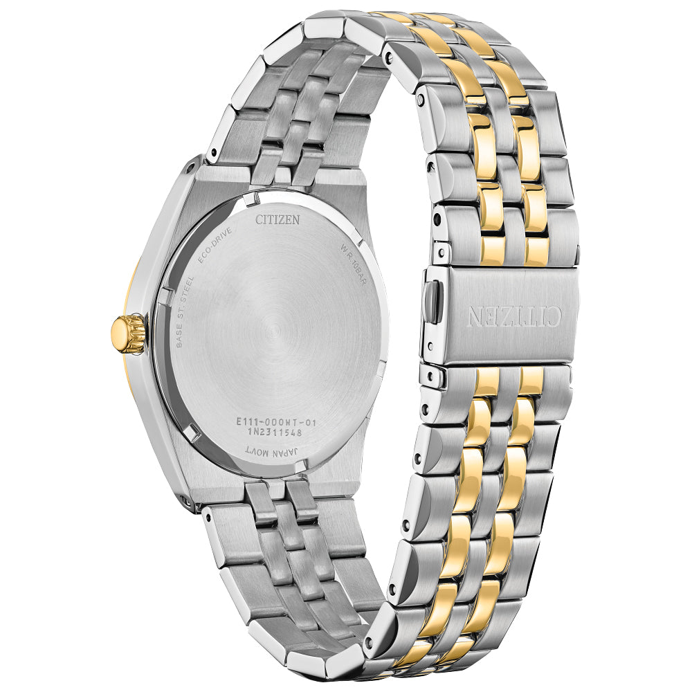Men's Citizen Eco-Drive® Corso Two-Tone Watch with White Dial