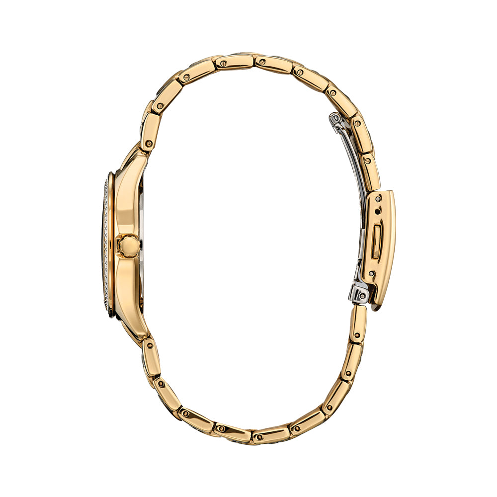 Citizen Eco-Drive Crystal Champagne Dial Gold-Tone Watch | 30mm