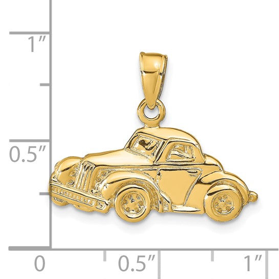 14kt Yellow Gold Classic Antique Car Pendant