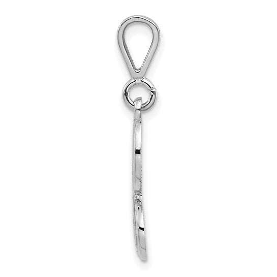 10KW Filigree Initial H Pendant