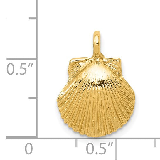 14kt Yellow Gold Seashell Pendant