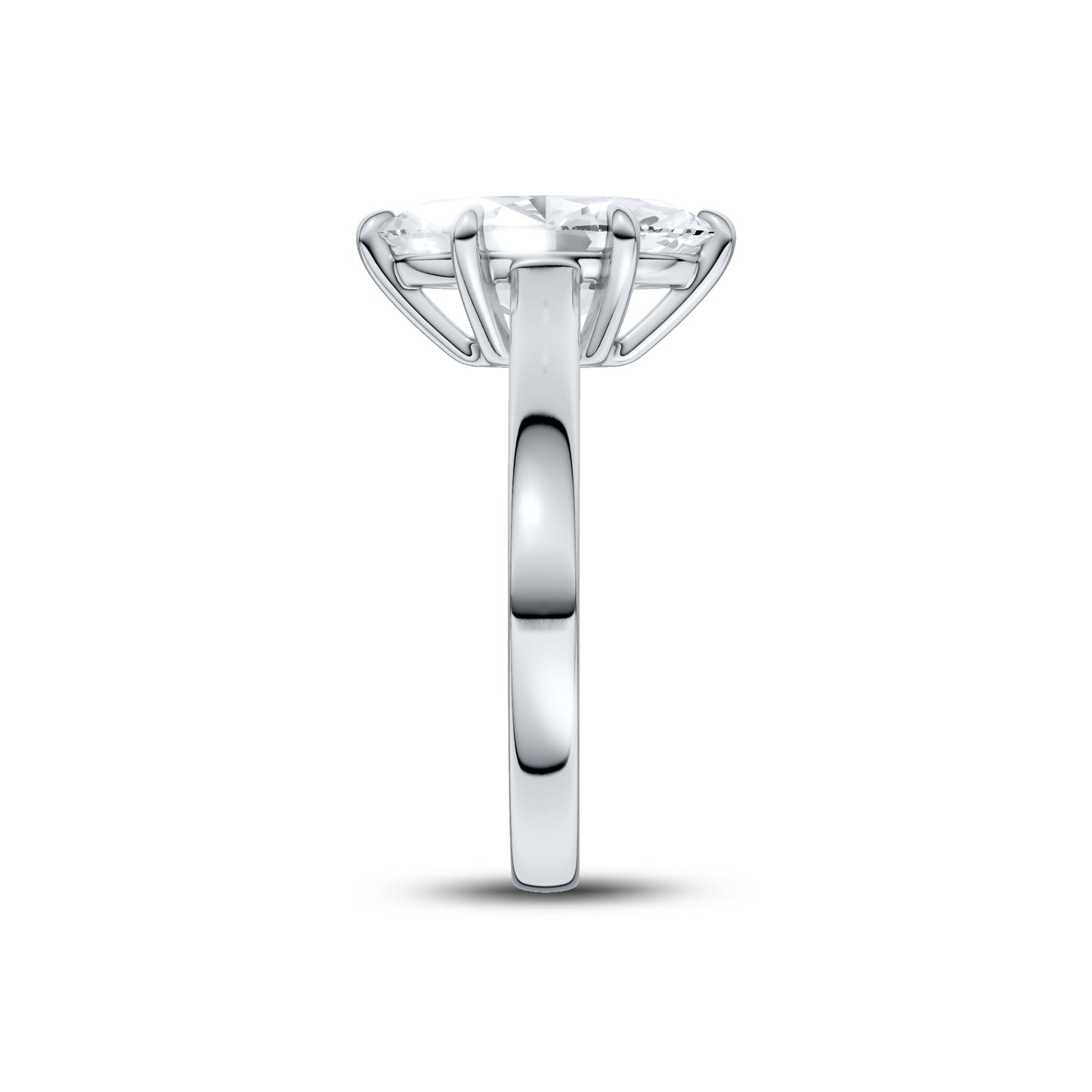 14kt White Gold 1.50 CTW Lab Diamond Marquise Shape Solitaire Ring
