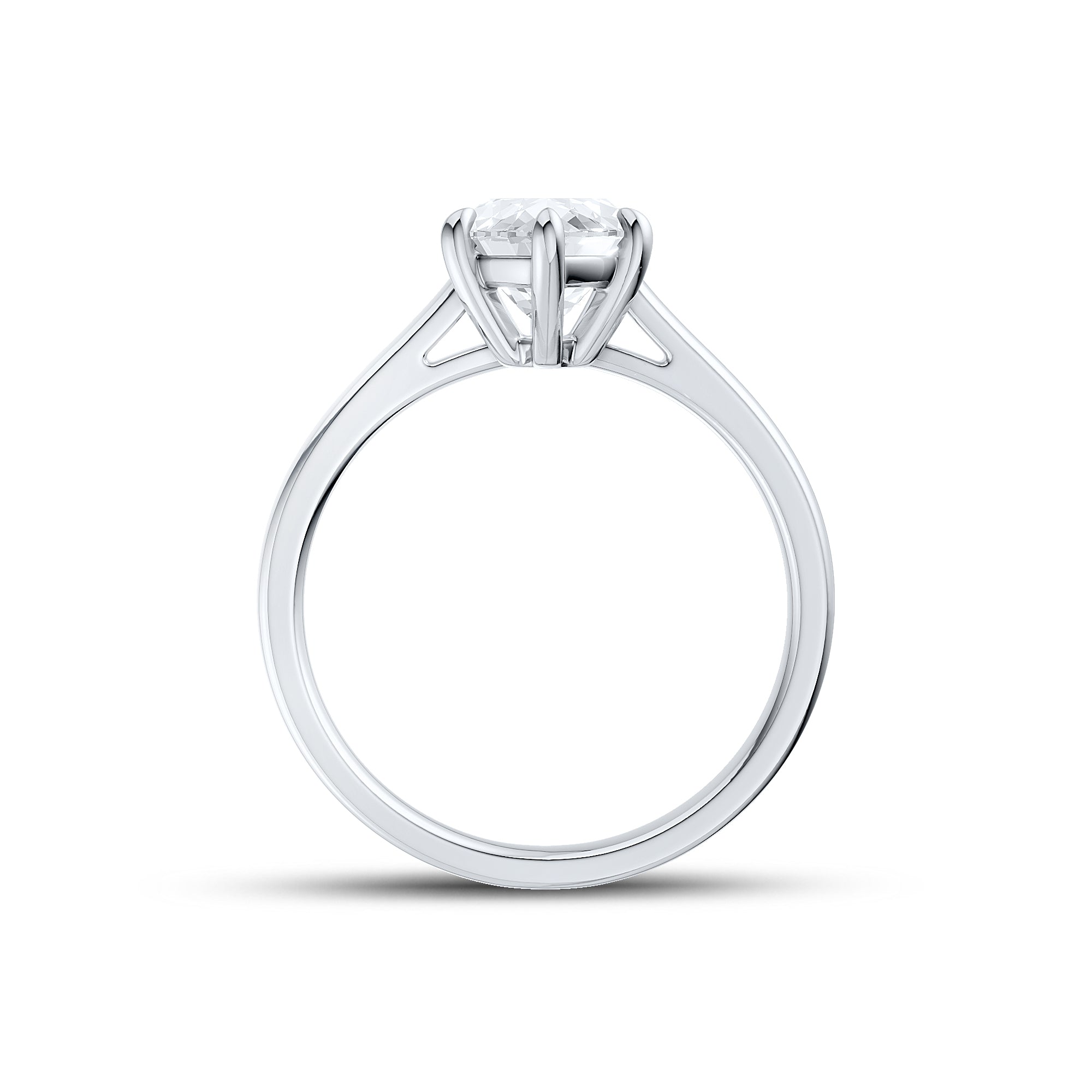 14kt White Gold 1.50 CTW Lab Diamond Marquise Shape Solitaire Ring