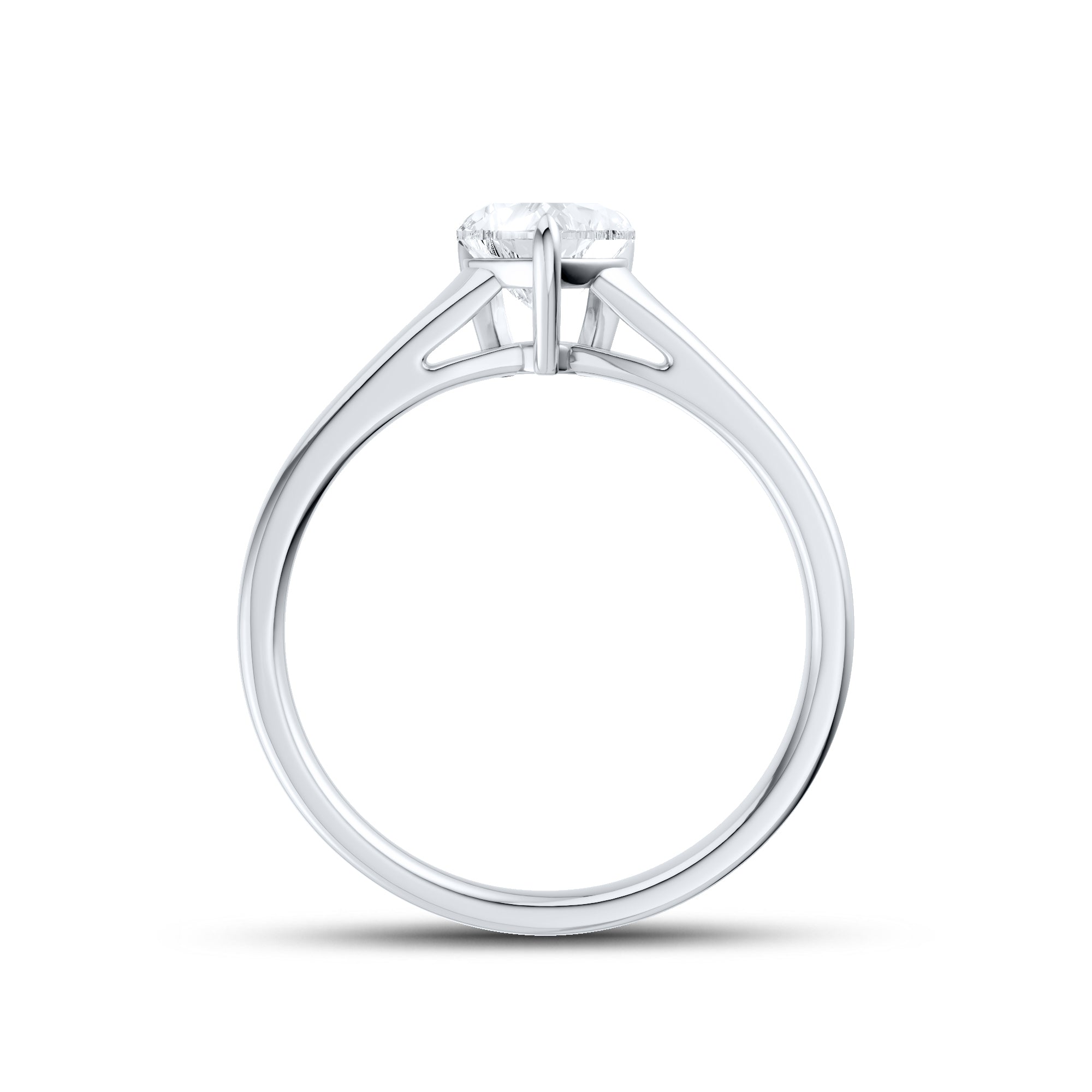 14kt White Gold 0.50 ctw Lab Diamond Solitaire Ring
