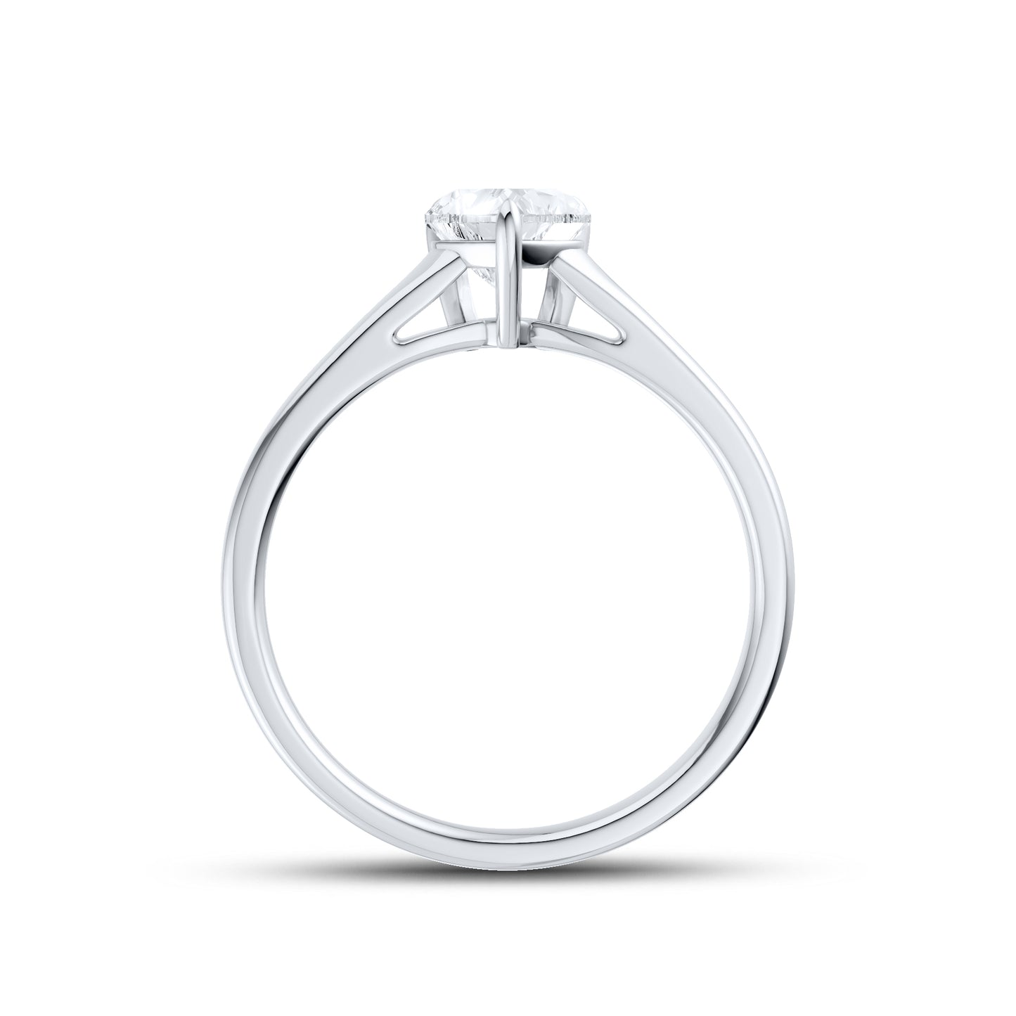 14kt White Gold 0.50 ctw Lab Diamond Solitaire Ring
