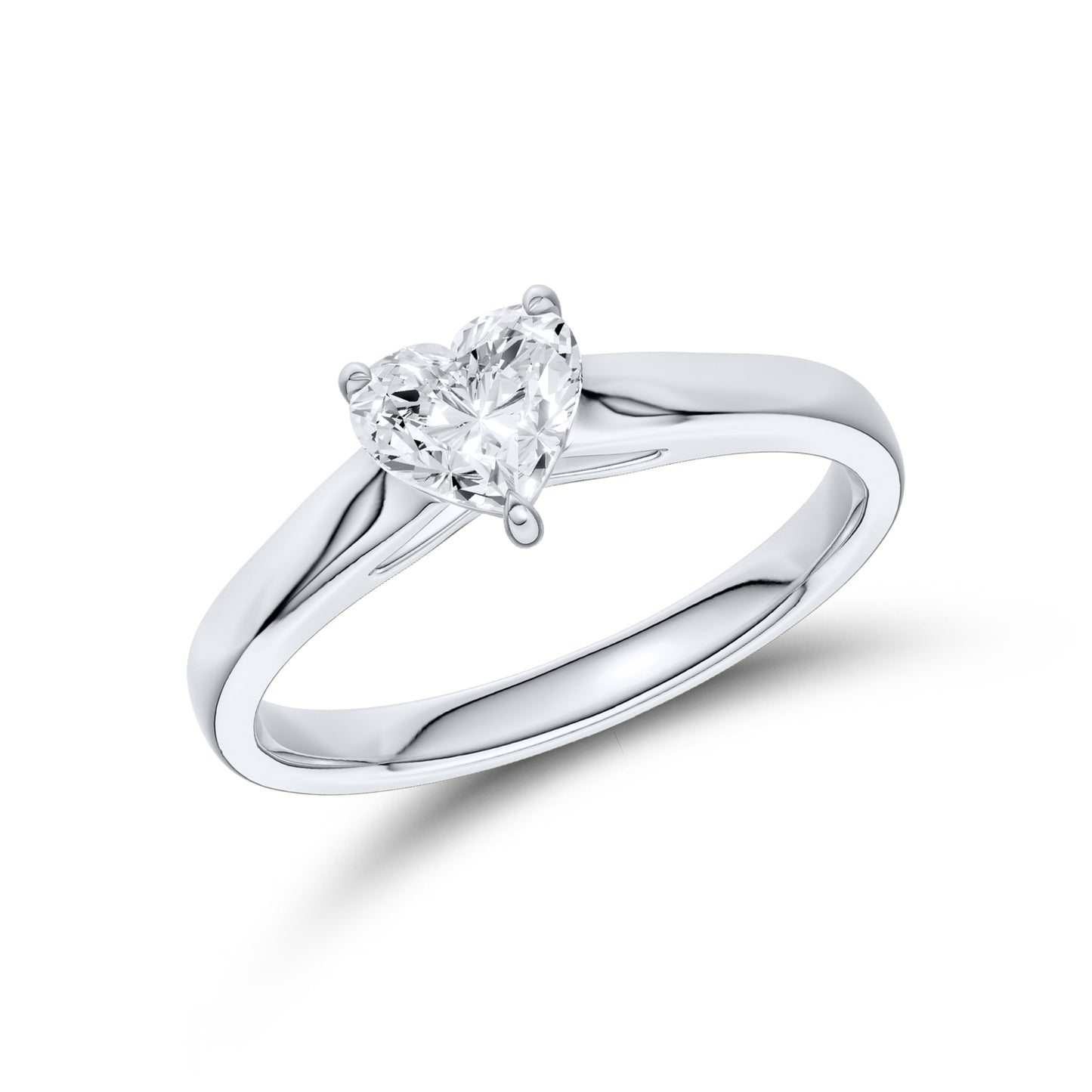 14kt White Gold 0.50 ctw Lab Diamond Solitaire Ring