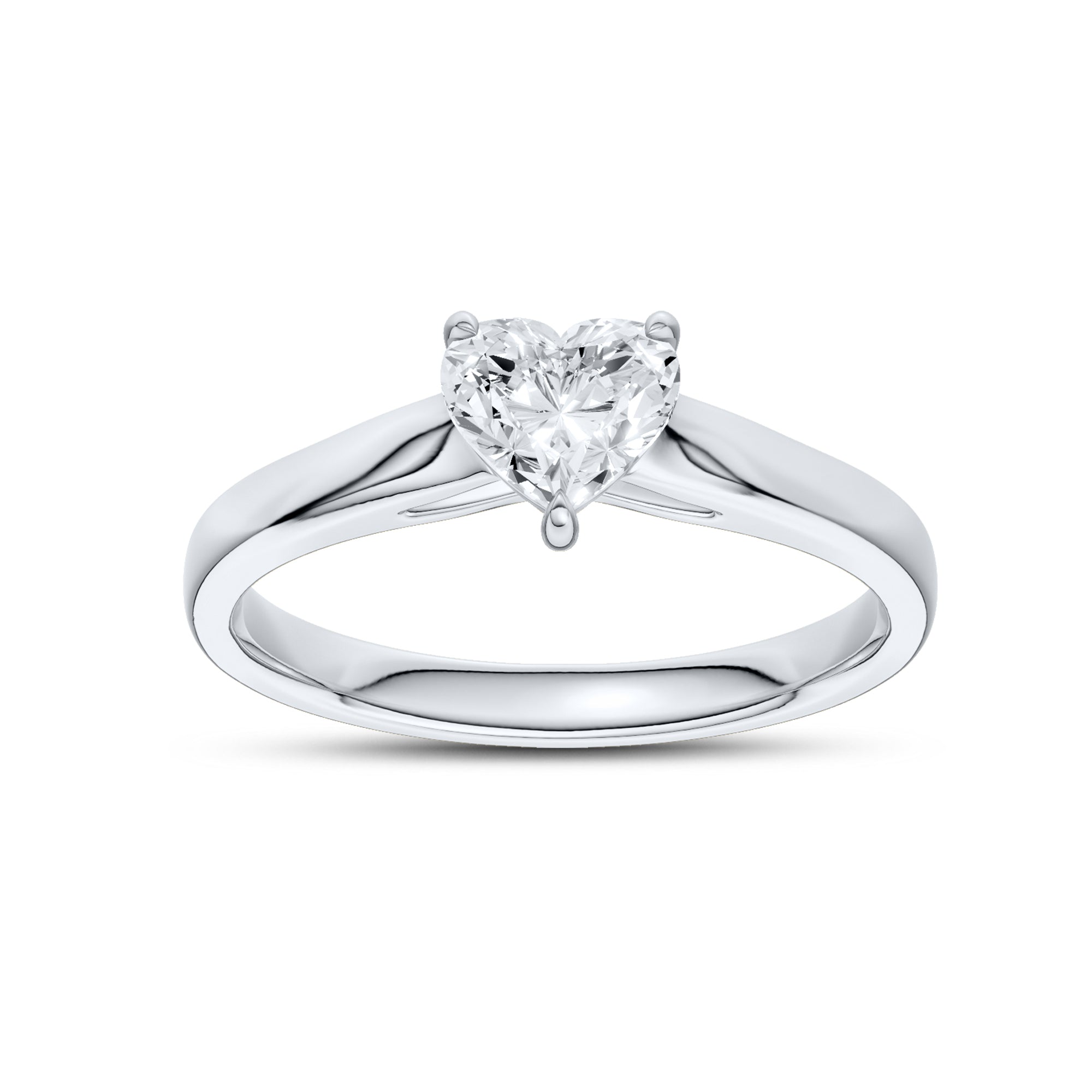 14kt White Gold 0.50 ctw Lab Diamond Solitaire Ring