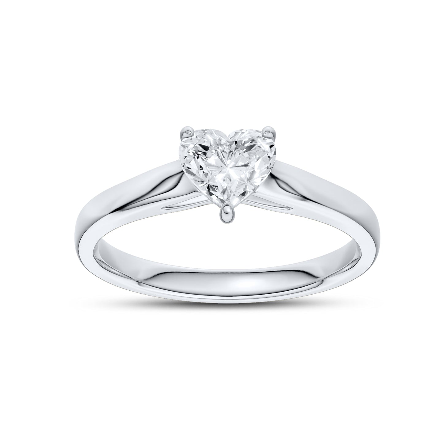 14kt White Gold 0.50 ctw Lab Diamond Solitaire Ring
