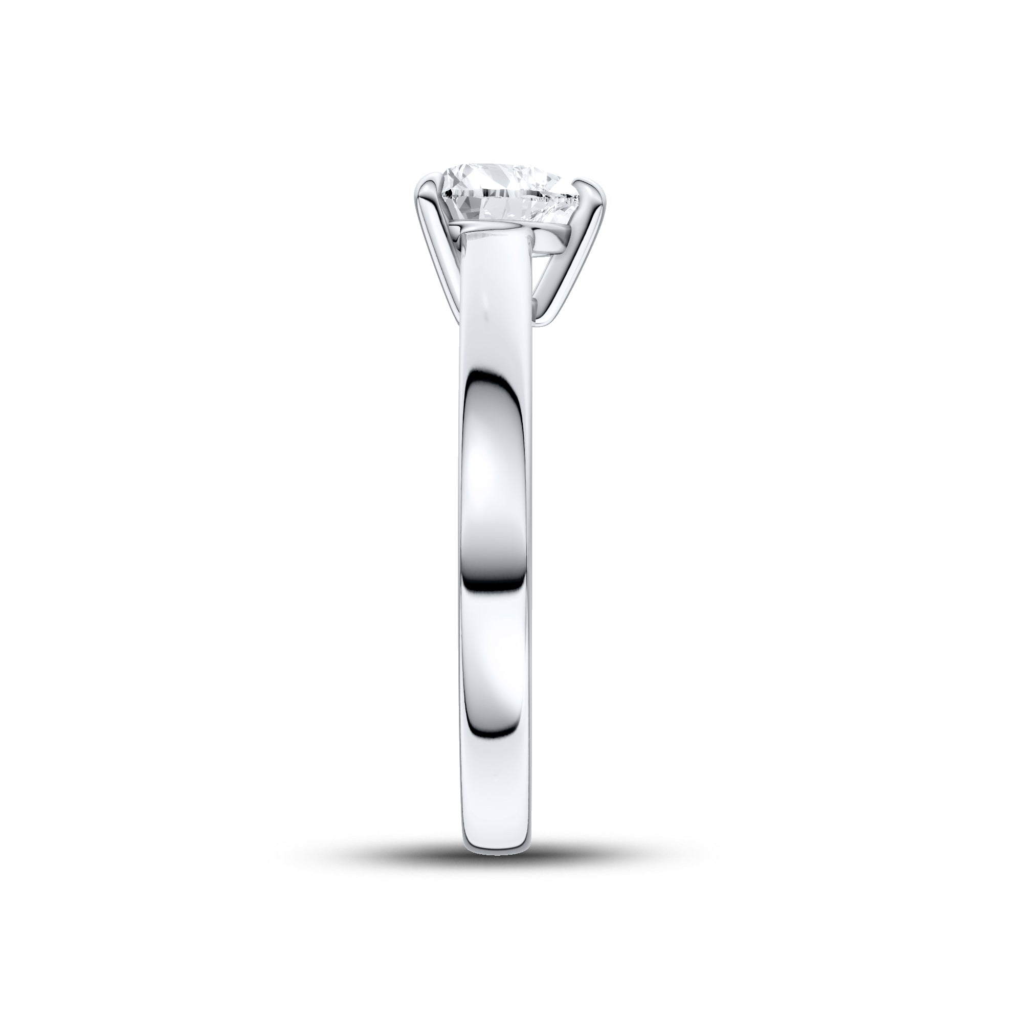 14kt White Gold 0.75 ctw Lab Diamond Solitaire Ring