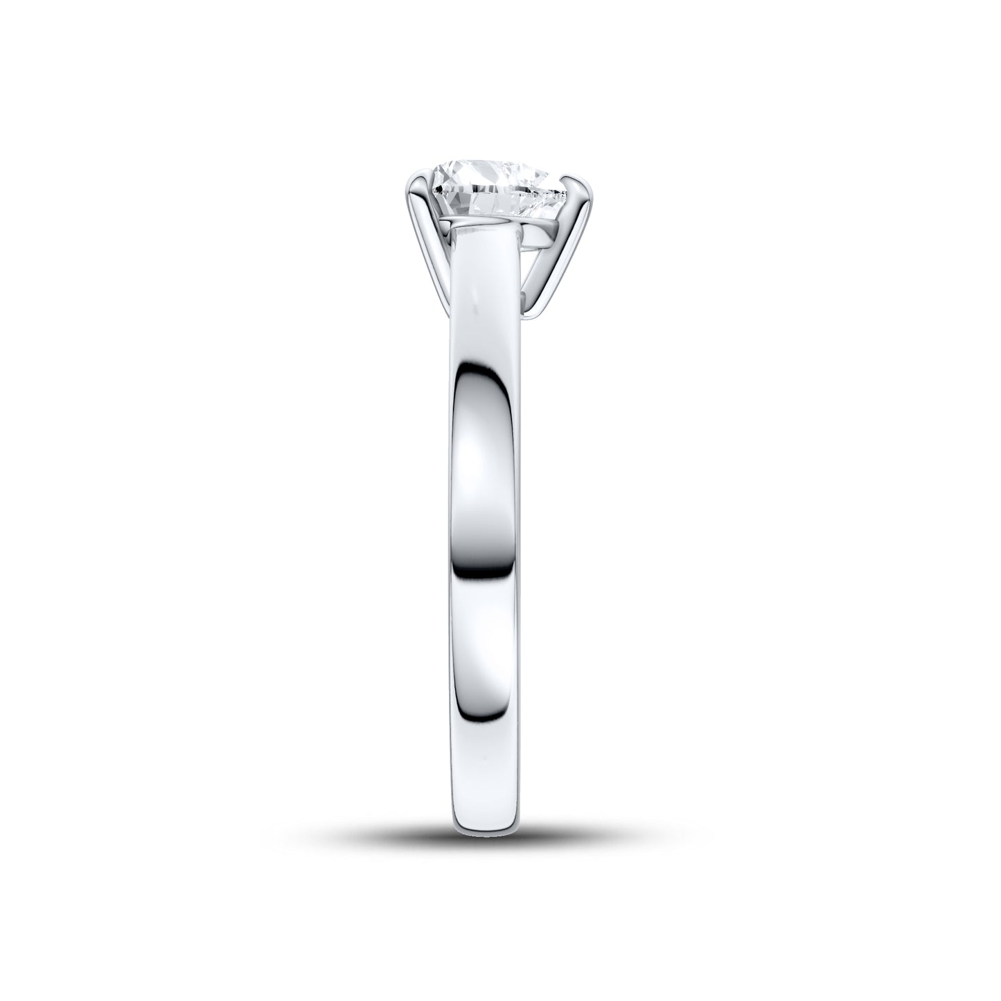 14kt White Gold 0.75 ctw Lab Diamond Solitaire Ring