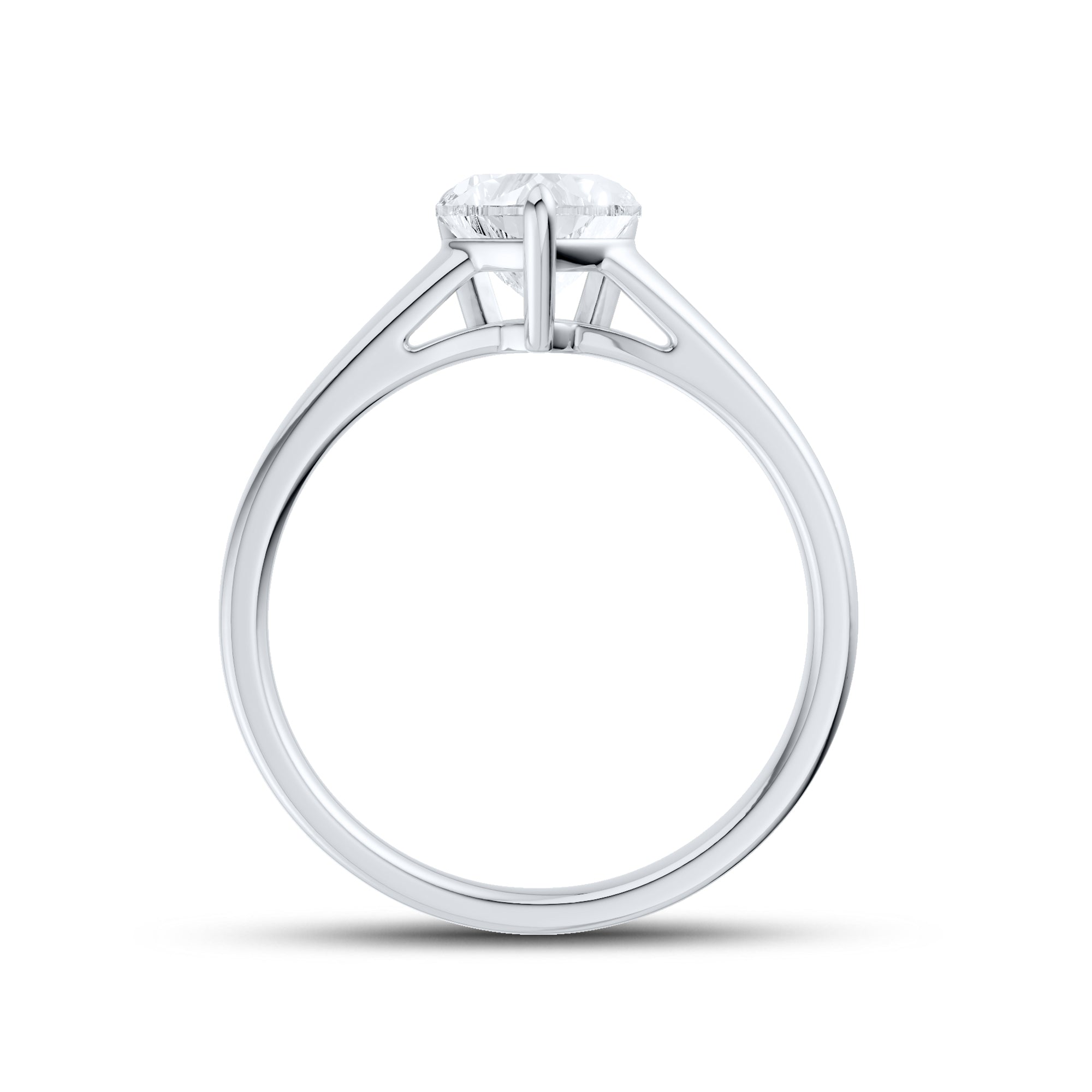 14kt White Gold 0.75 ctw Lab Diamond Solitaire Ring