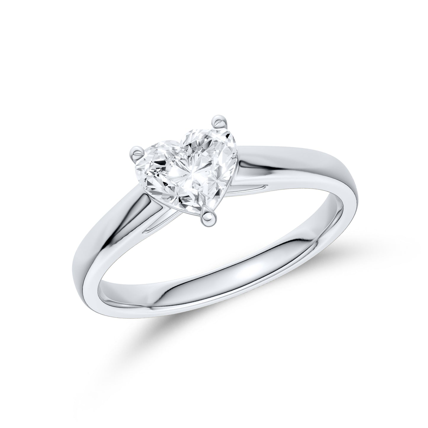14kt White Gold 0.75 ctw Lab Diamond Solitaire Ring