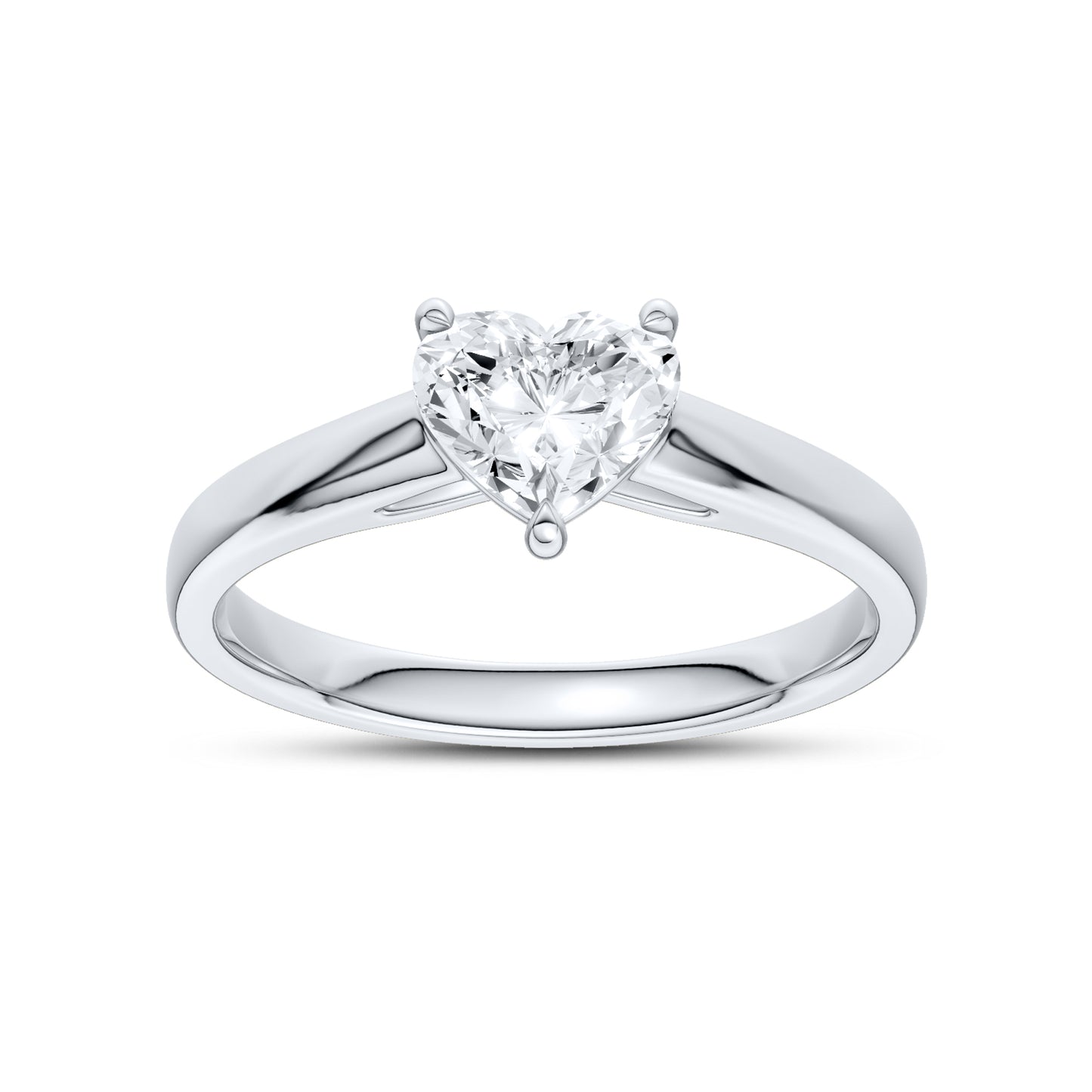14kt White Gold 0.75 ctw Lab Diamond Solitaire Ring