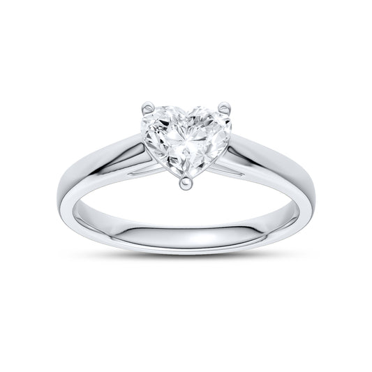 14kt White Gold 0.75 ctw Lab Diamond Solitaire Ring