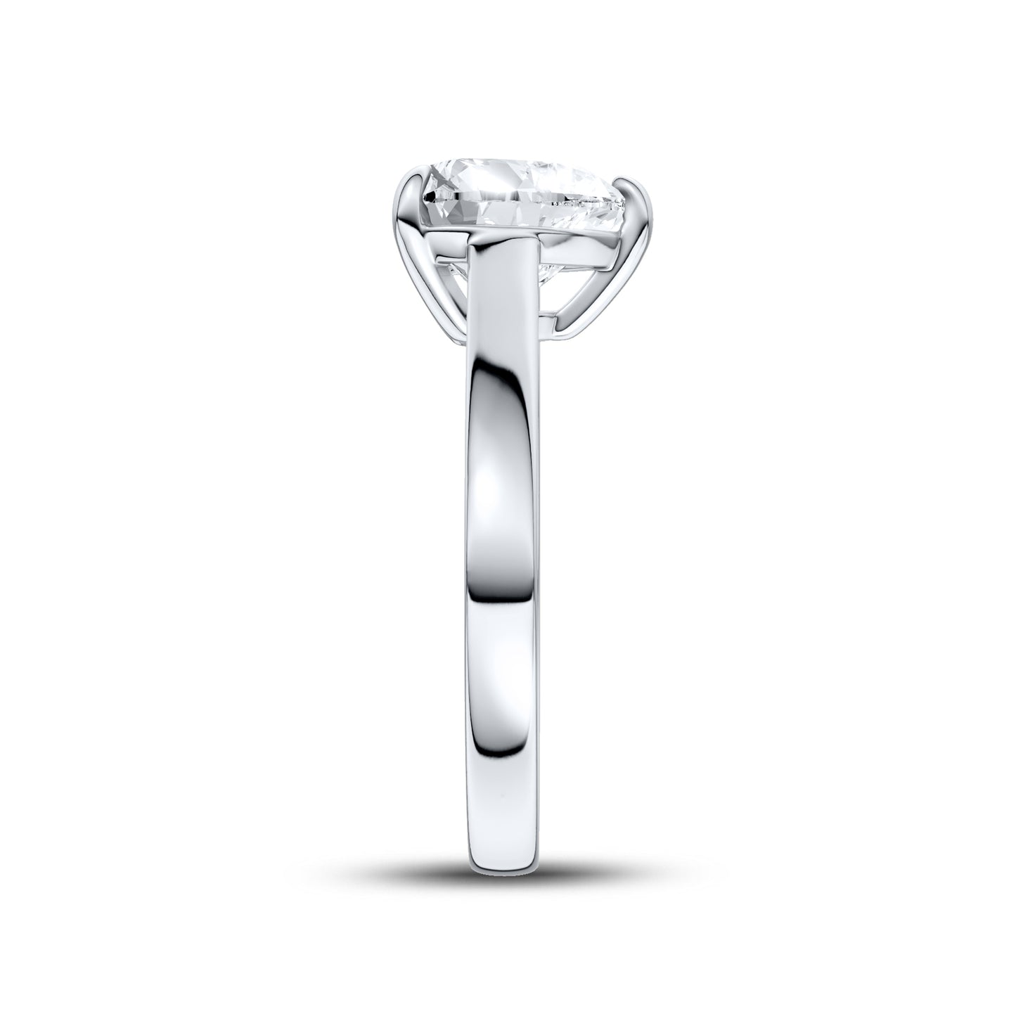 14kt White Gold 2 ctw Lab Diamond Heart Shape Solitaire Ring