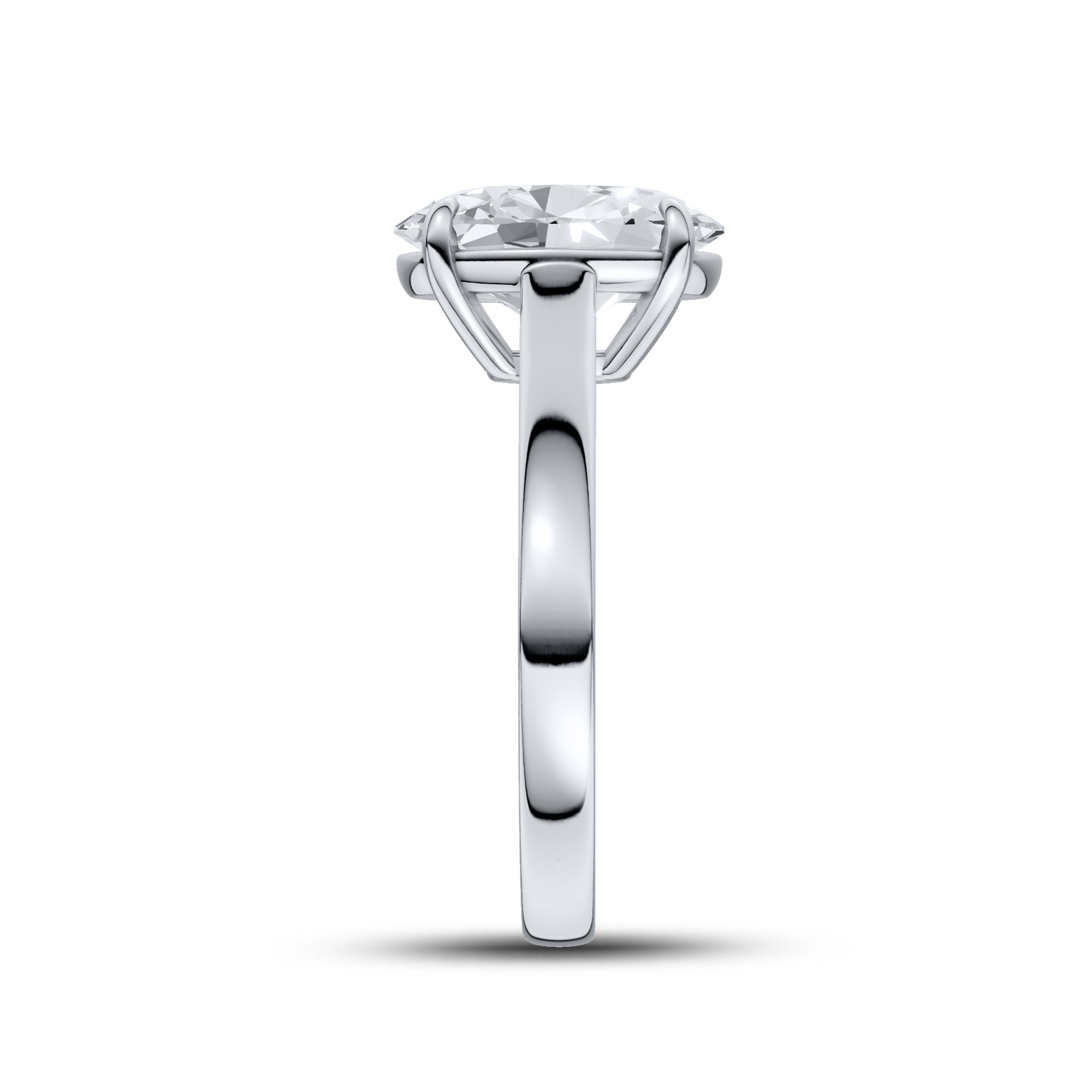 14kt White Gold 2.50 CTW OVAL SHAPE Lab Diamond Solitaire Ring