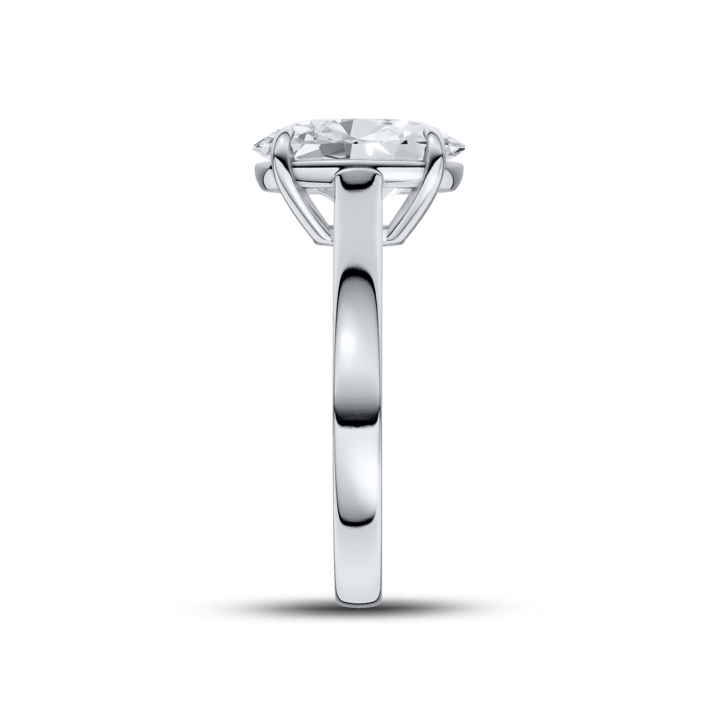 14kt White Gold 2.50 CTW OVAL SHAPE Lab Diamond Solitaire Ring
