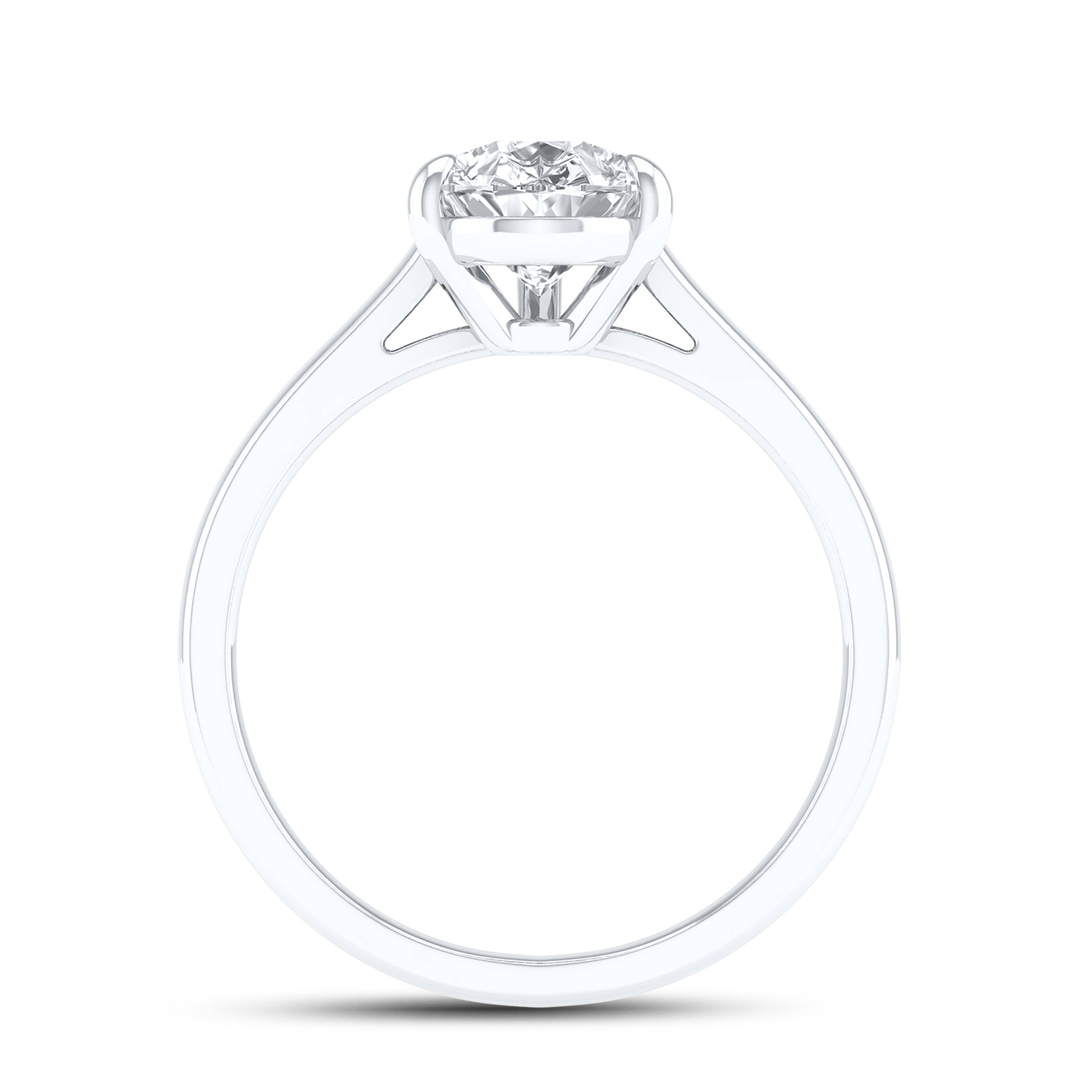 14kt White Gold 2 CTW Lab Diamond Pear Shape Solitaire Ring