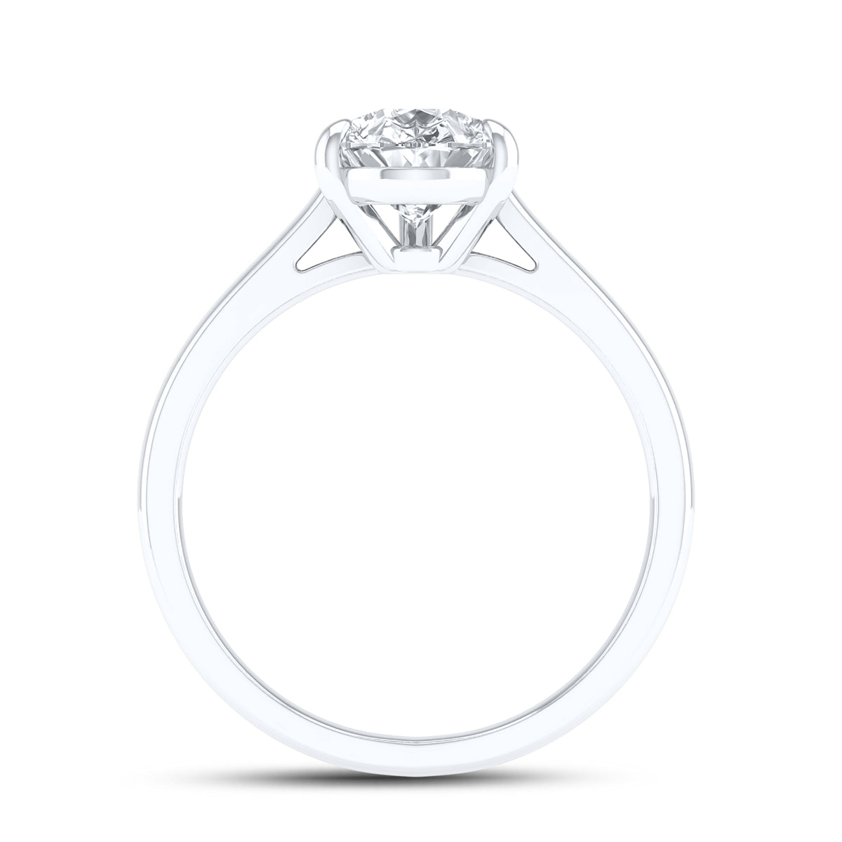 14kt White Gold 2 CTW Lab Diamond Pear Shape Solitaire Ring