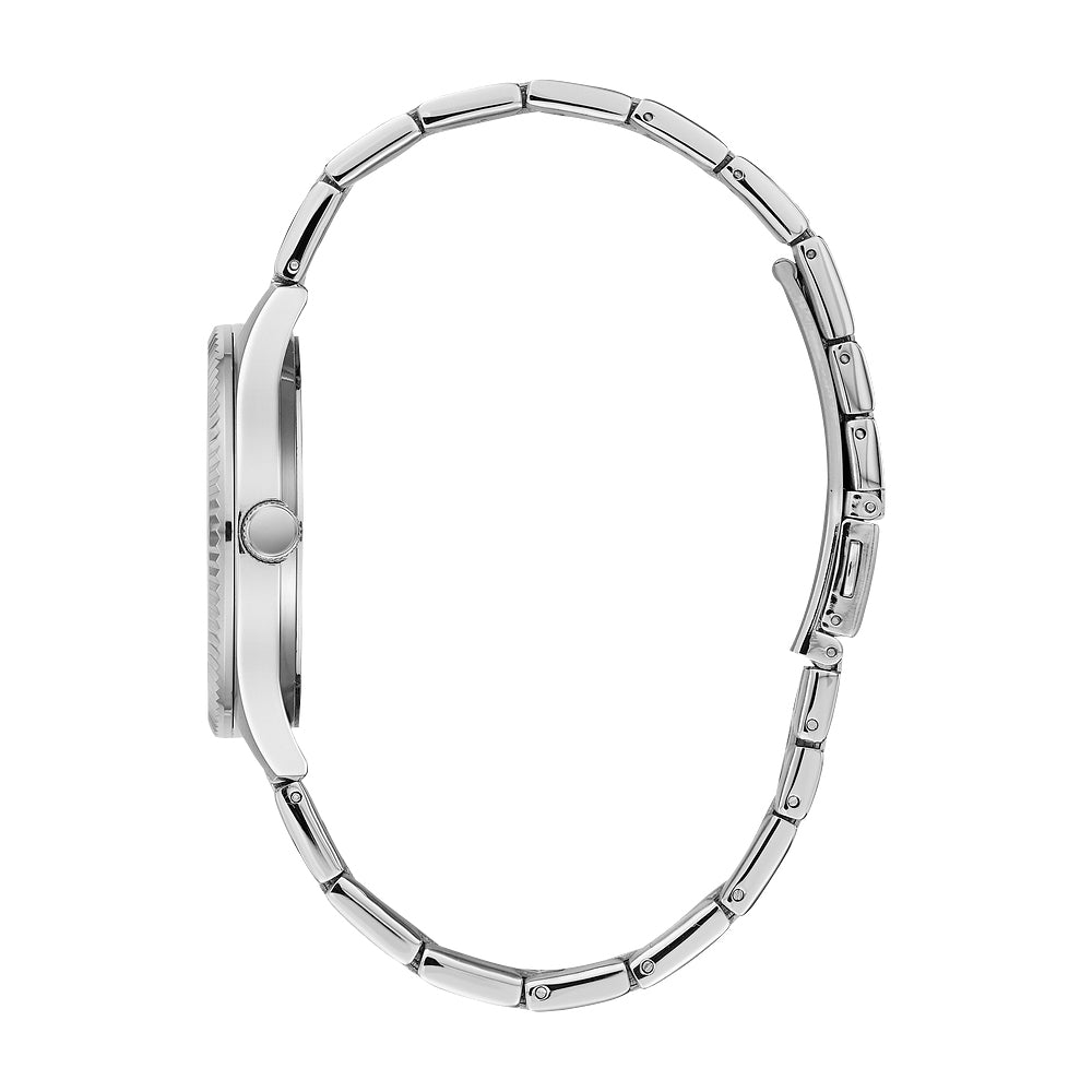 Caravelle Designed By Bulova Mens Silver Tone Stainless Steel Bracelet Watch