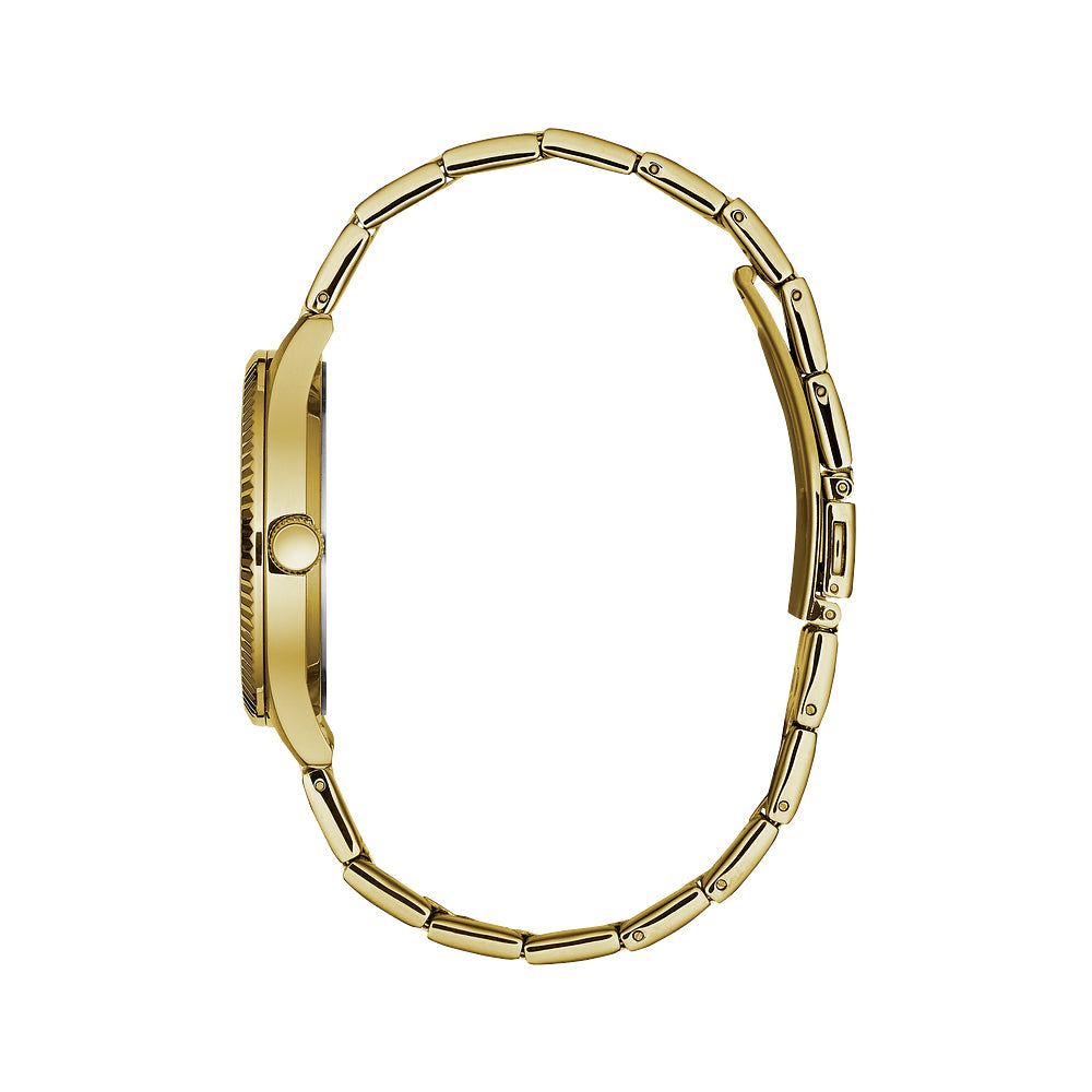 Men's Caravelle by Bulova Gold-Tone Watch with Black Dial