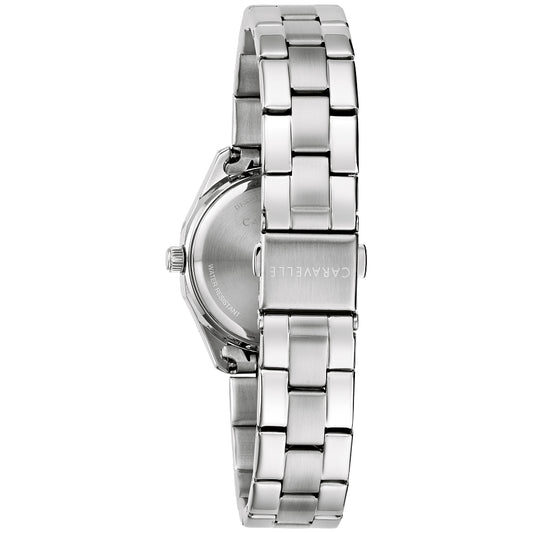 Ladies’ Caravelle by Bulova Crystal Accent Dress Sport Watch with Pink Dial