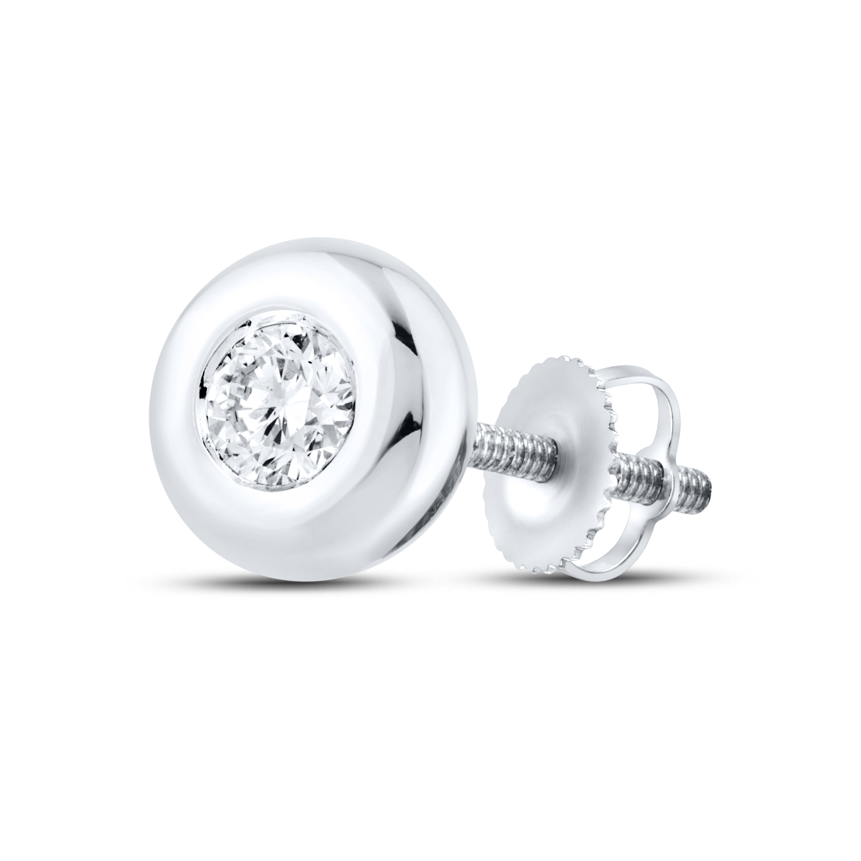 14kt White Gold 0.20 CTW LAB DIAMOND Solitaire Earrings