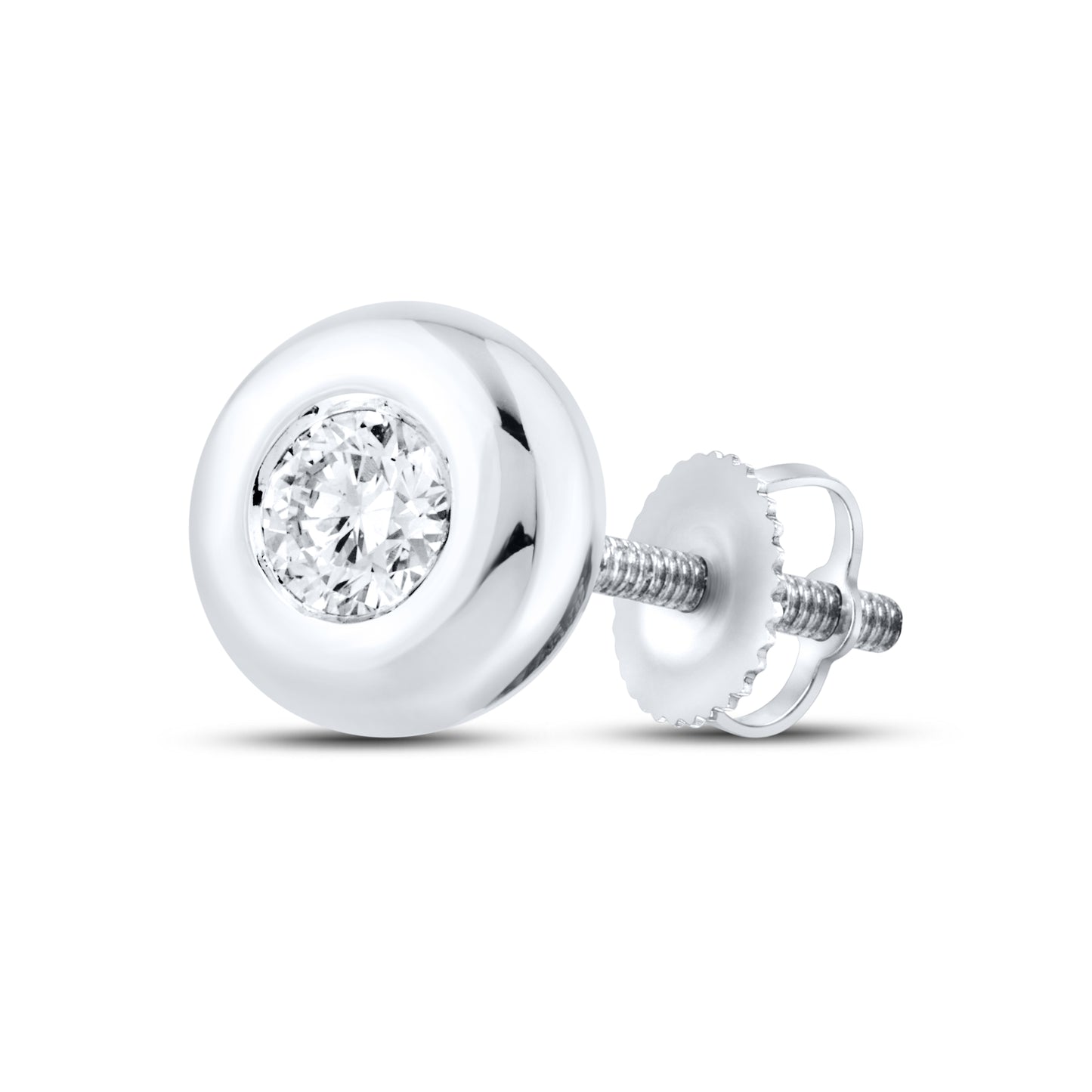 14kt White Gold 0.20 CTW LAB DIAMOND Solitaire Earrings