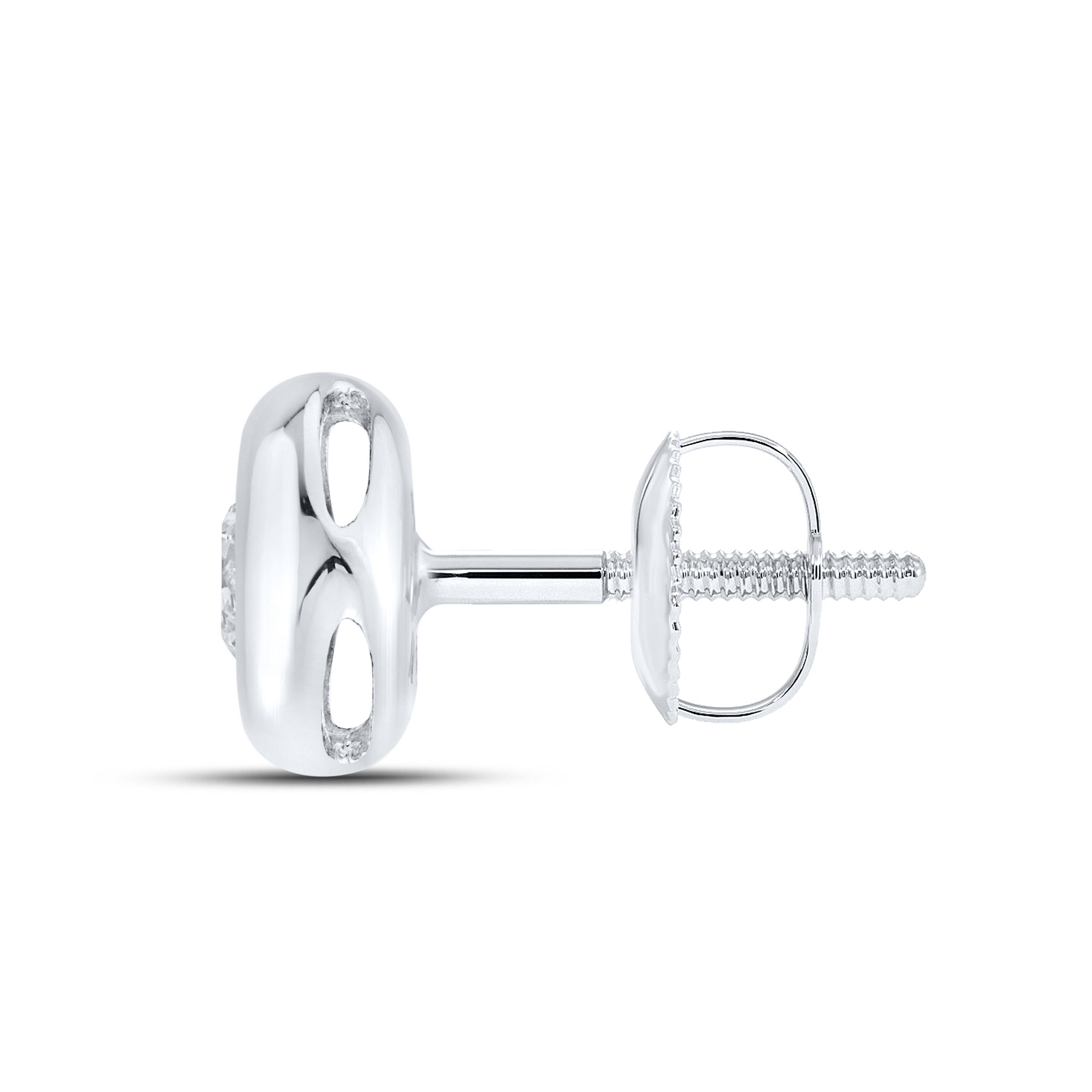 14kt White Gold 0.20 CTW LAB DIAMOND Solitaire Earrings