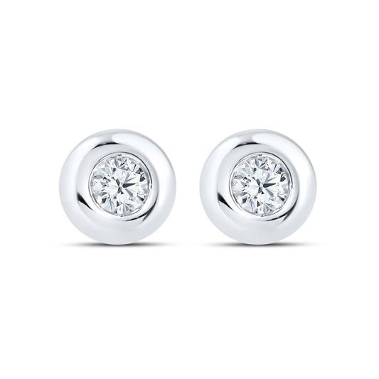 14kt White Gold 0.20 CTW LAB DIAMOND Solitaire Earrings
