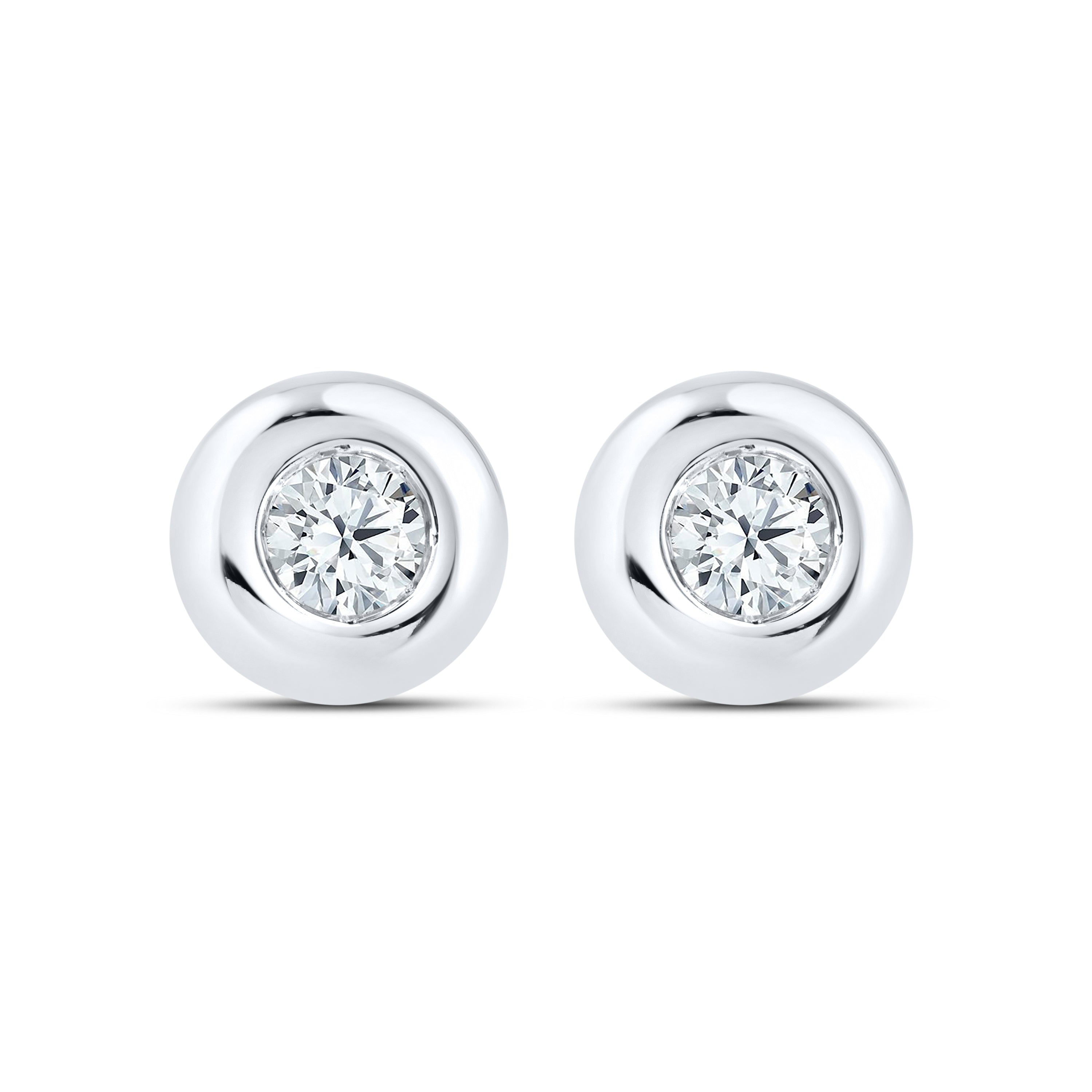 14kt White Gold 0.20 CTW LAB DIAMOND Solitaire Earrings