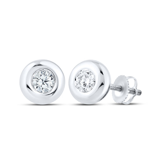14kt White Gold 0.20 CTW LAB DIAMOND Solitaire Earrings