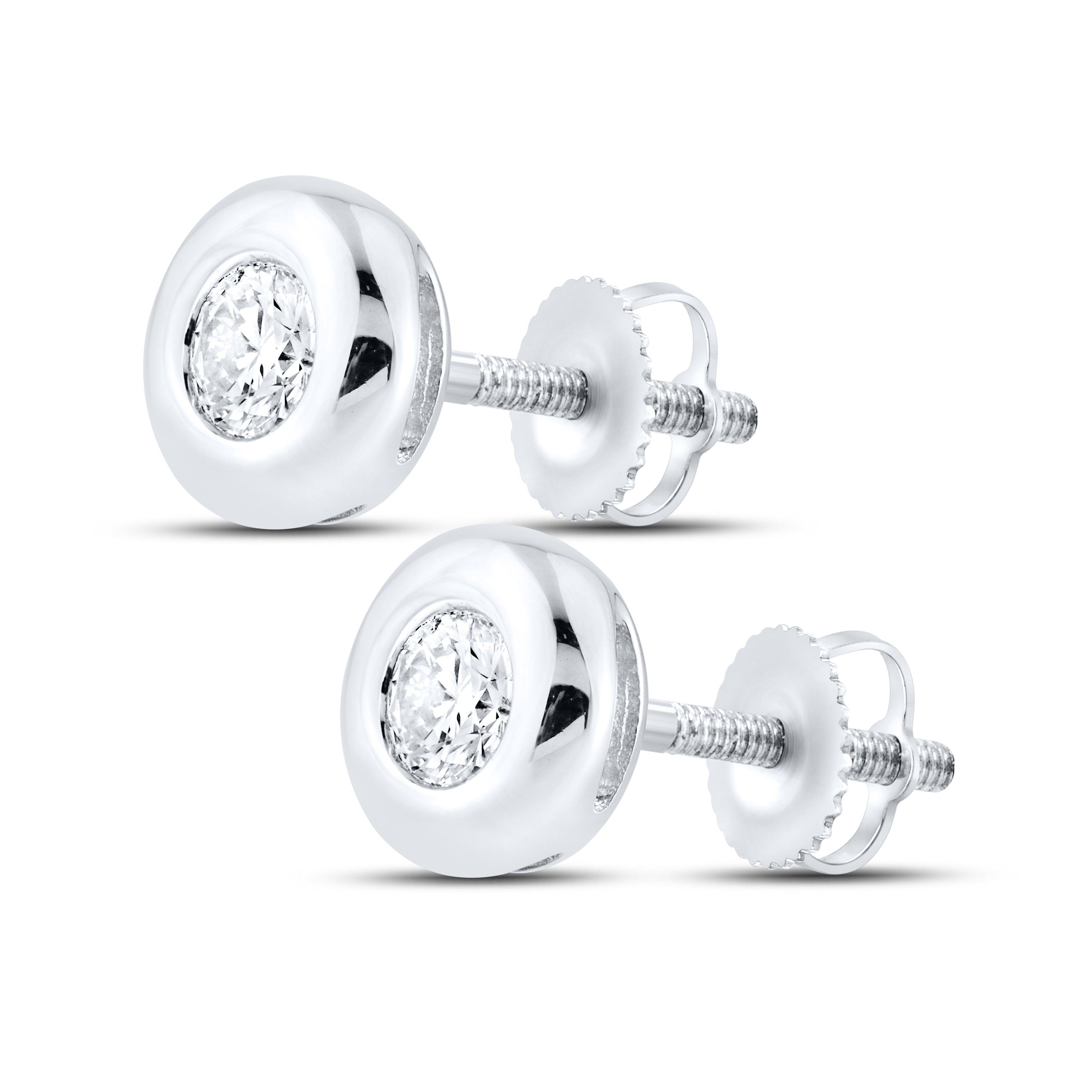 14kt White Gold 0.24 CTW LAB DIAMOND Solitaire Earrings