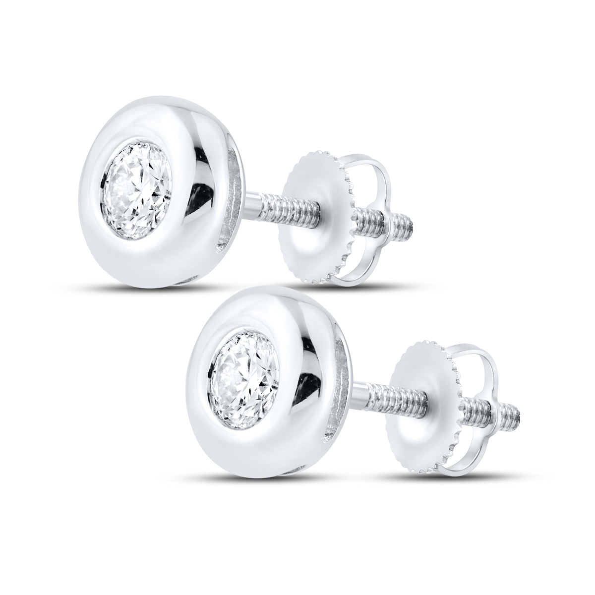 14kt White Gold 0.24 CTW LAB DIAMOND Solitaire Earrings