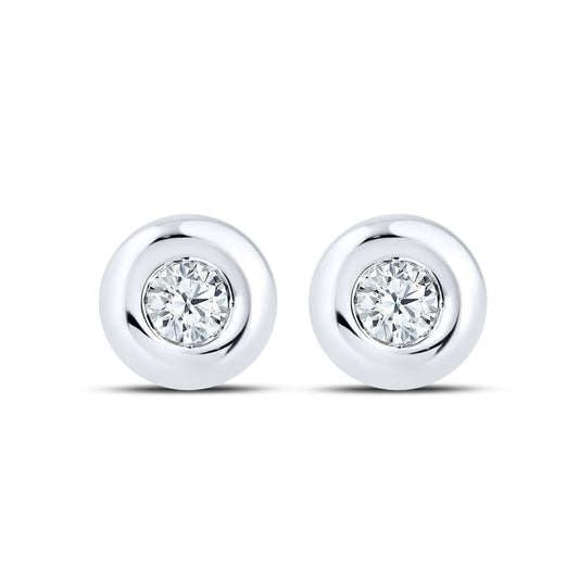 14kt White Gold 0.24 CTW LAB DIAMOND Solitaire Earrings