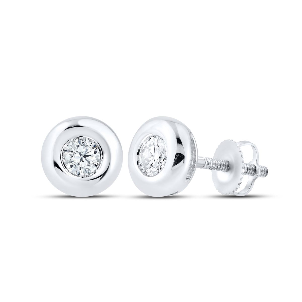 14kt White Gold 0.24 CTW LAB DIAMOND Solitaire Earrings