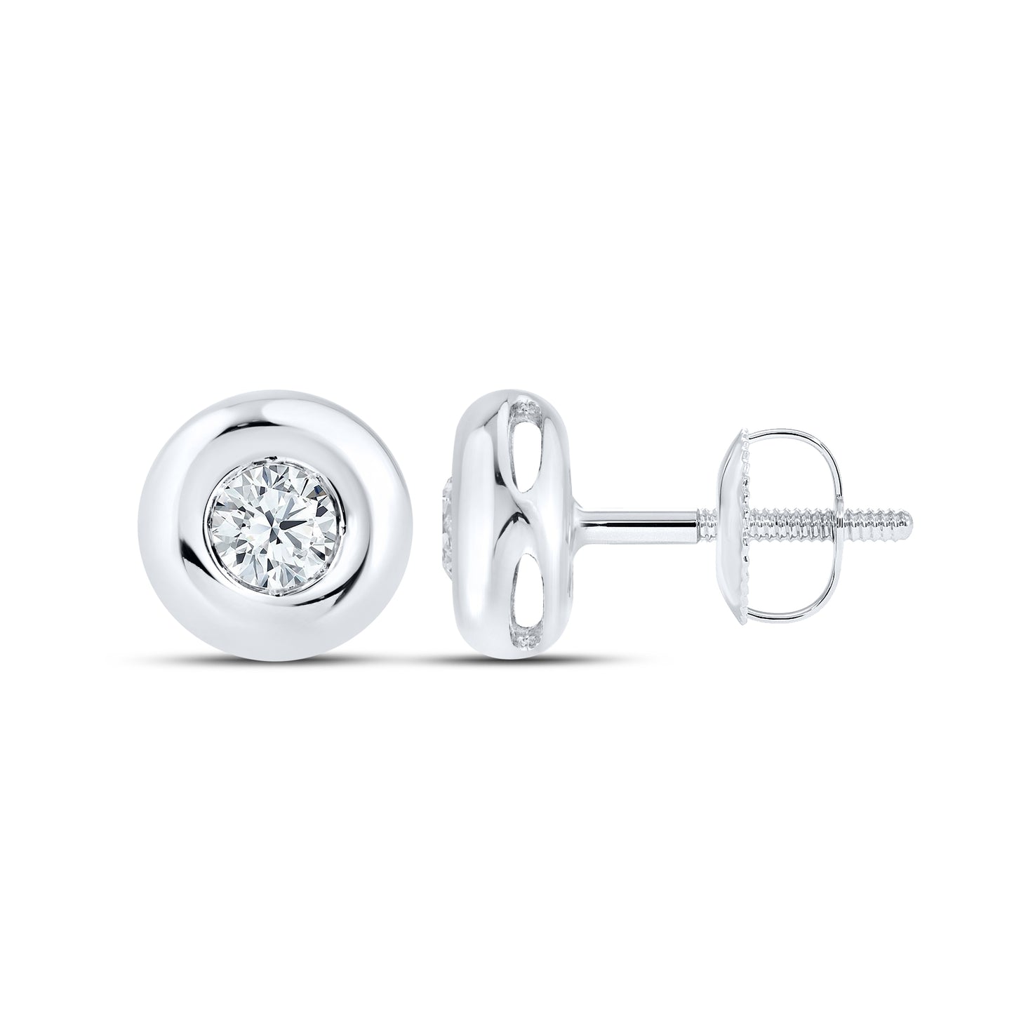 14kt White Gold 0.24 CTW LAB DIAMOND Solitaire Earrings