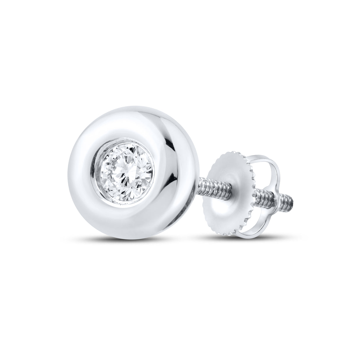 14kt White Gold 0.12 CTW LAB DIAMOND Solitaire Earrings