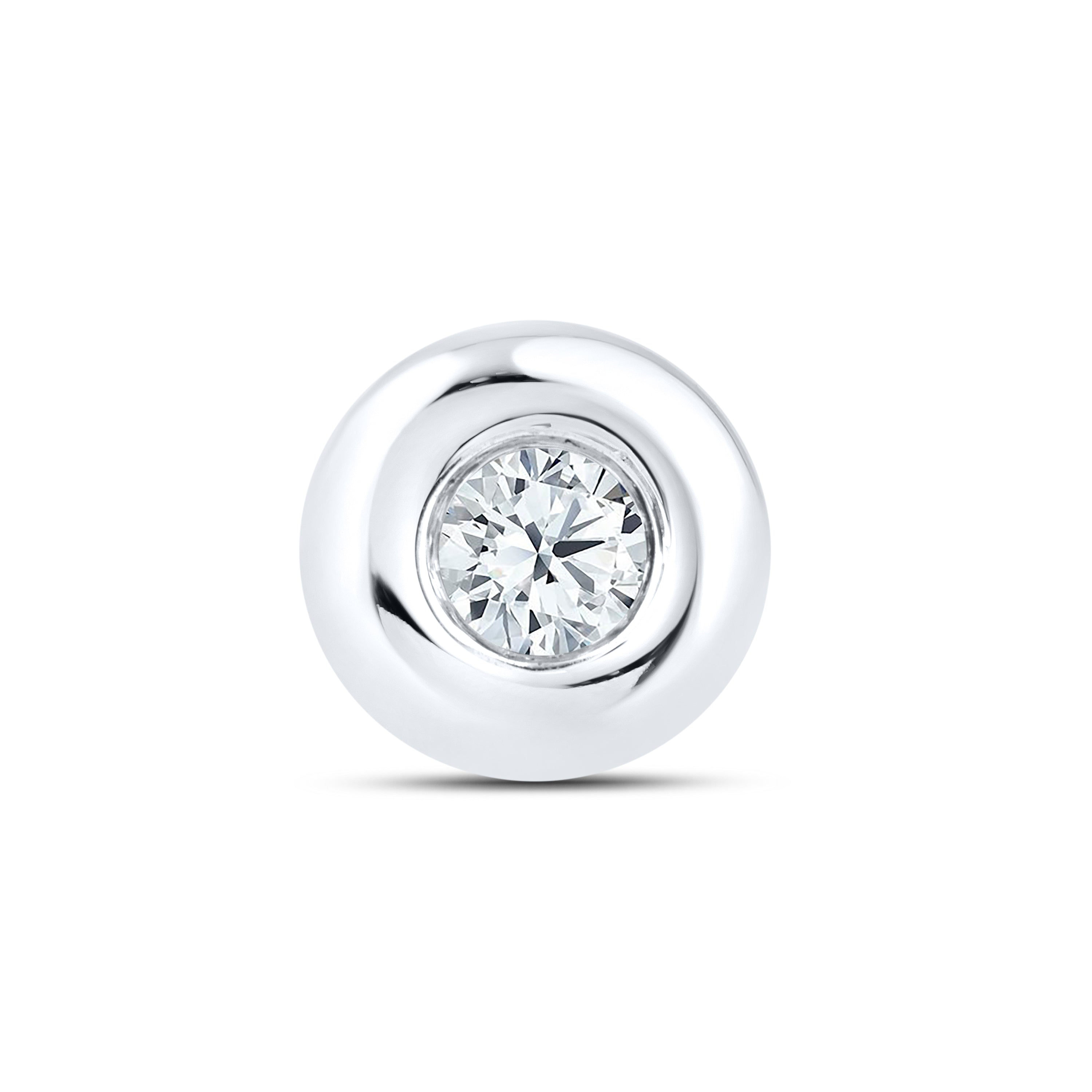 14kt White Gold 0.12 CTW LAB DIAMOND Solitaire Earrings