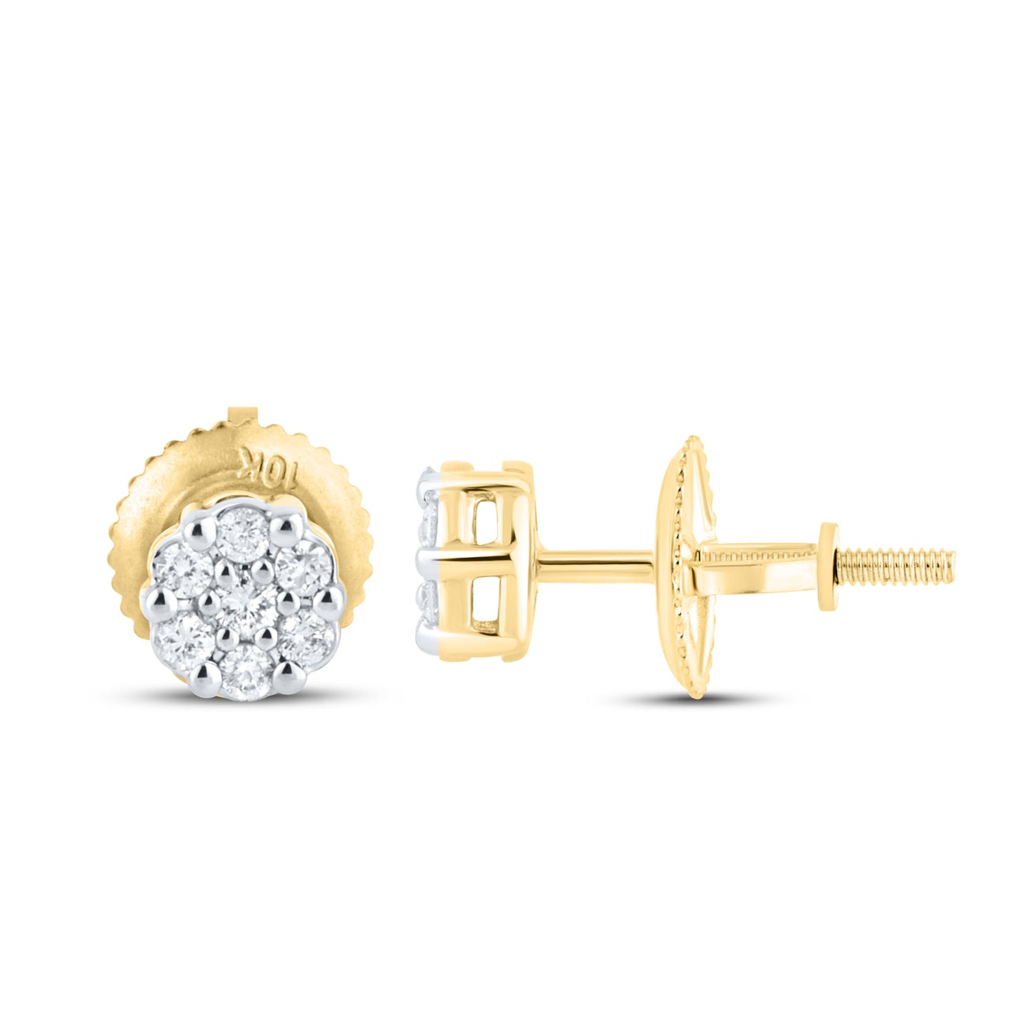 10k Yellow Gold 0.14 ctw diamond Earrings