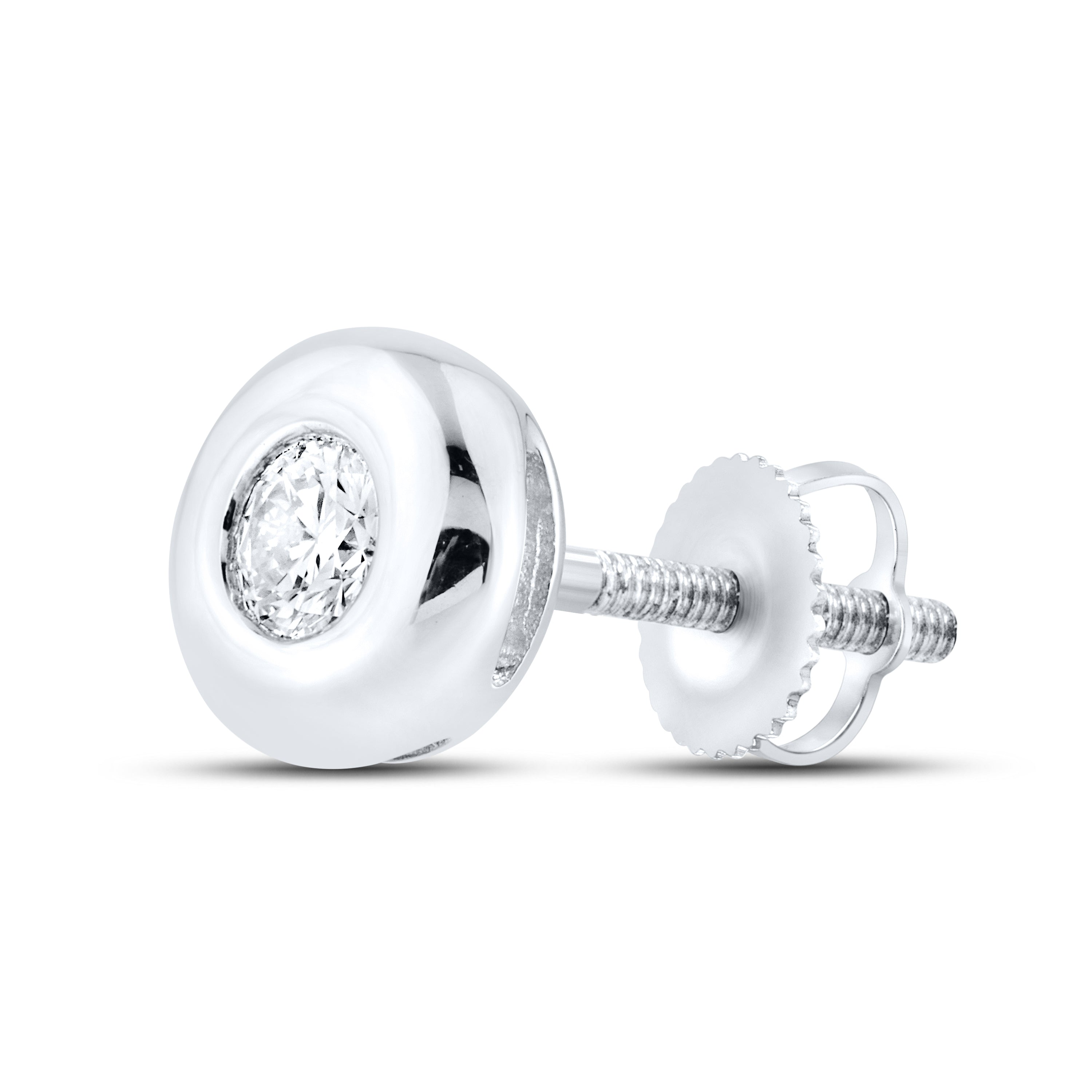 14kt White Gold 0.14 CTW LAB DIAMOND Solitaire Earrings