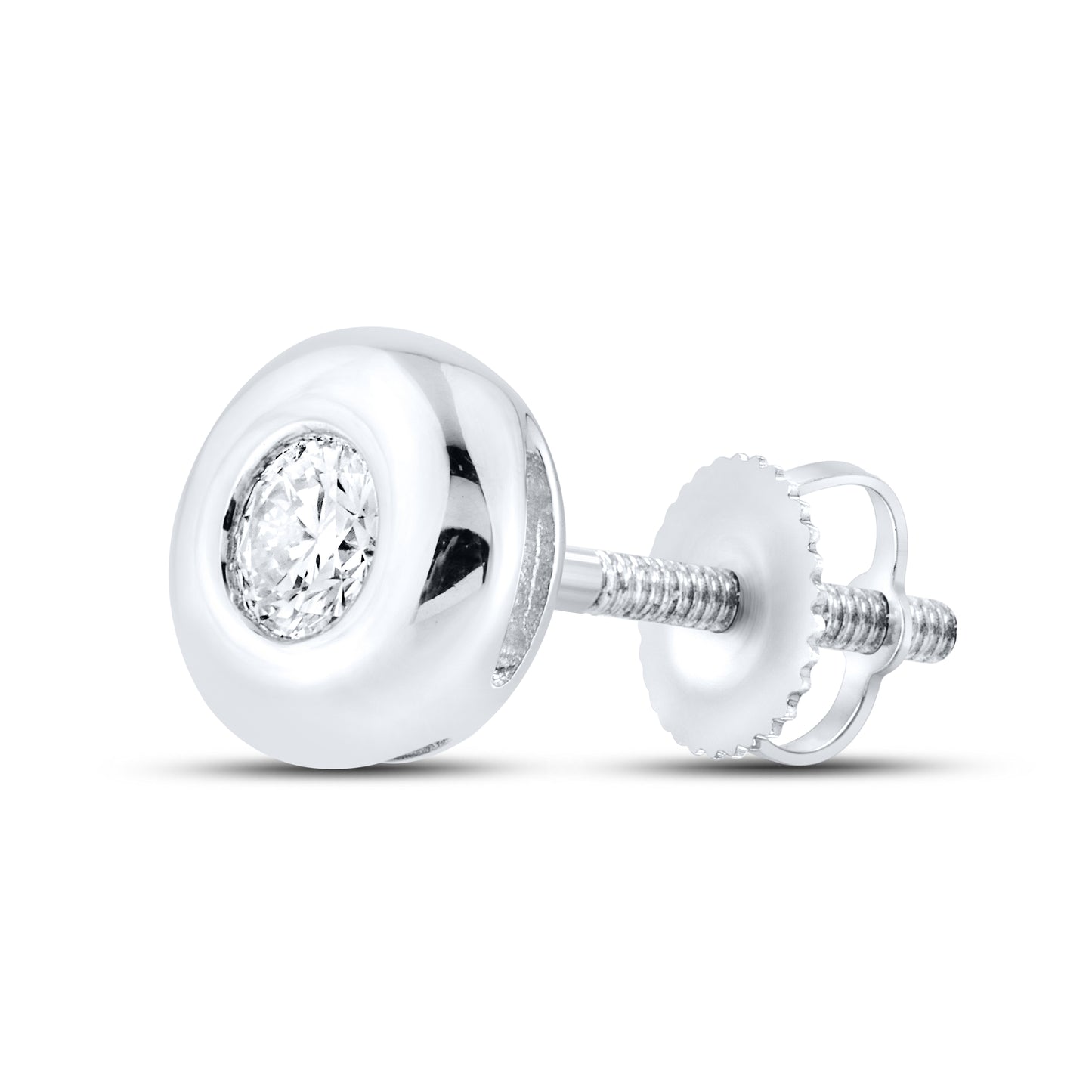 14kt White Gold 0.14 CTW LAB DIAMOND Solitaire Earrings