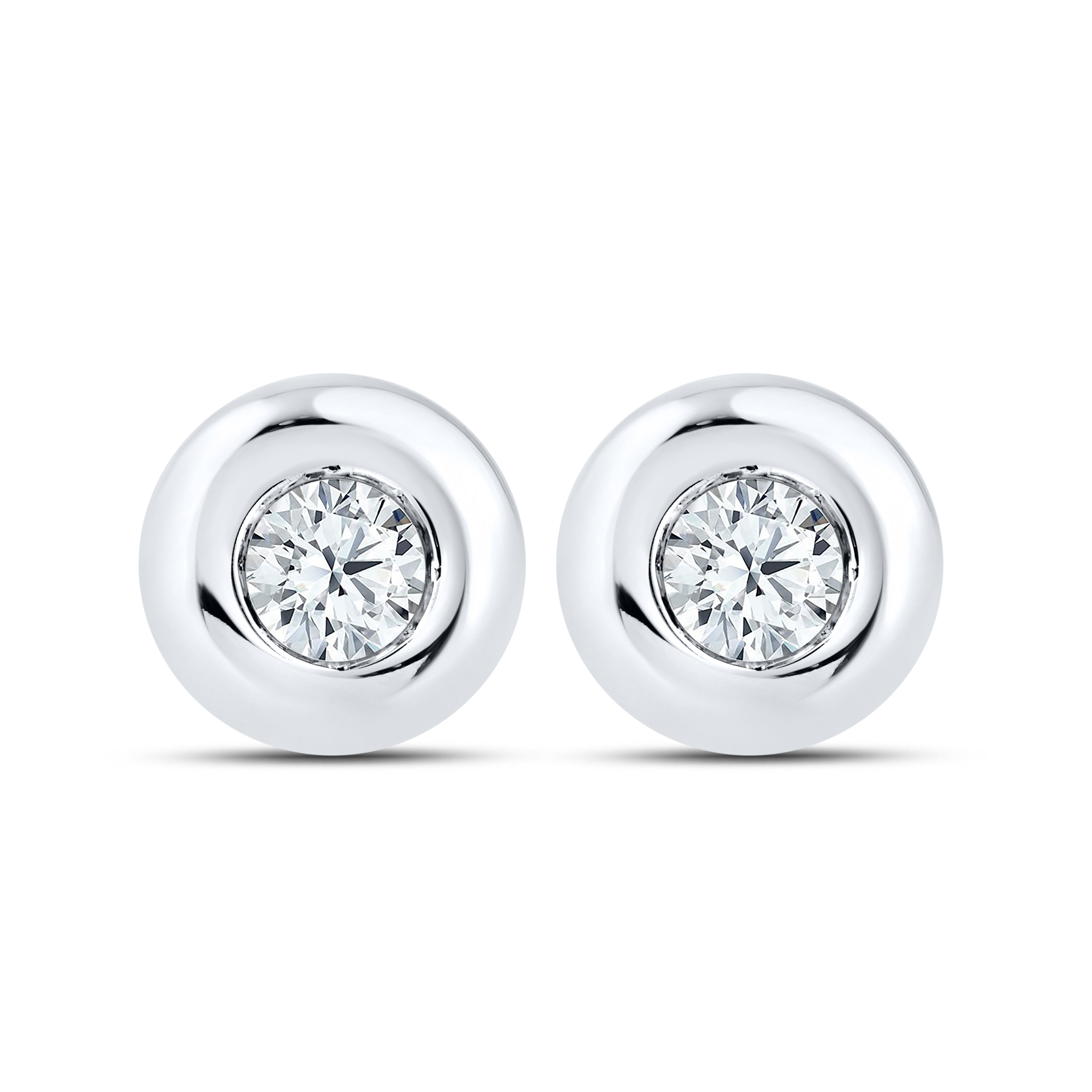 14kt White Gold 0.14 CTW LAB DIAMOND Solitaire Earrings