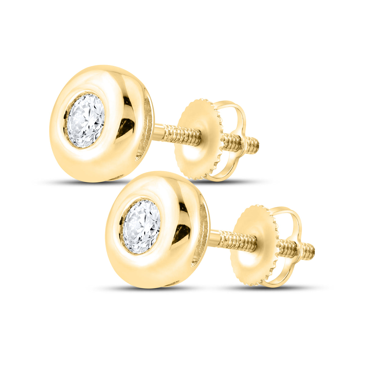 14kt Yellow Gold 0.14 CTW LAB DIAMOND Solitaire Earrings