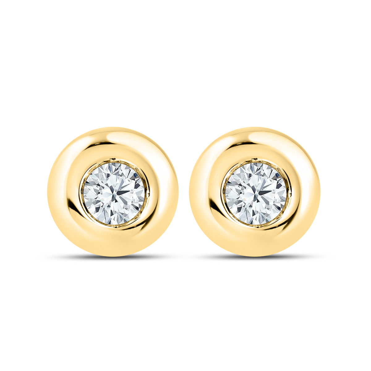 14kt Yellow Gold 0.14 CTW LAB DIAMOND Solitaire Earrings