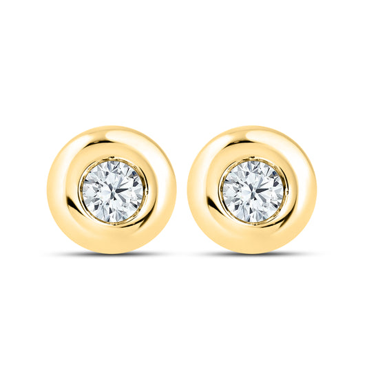 14kt Yellow Gold 0.14 CTW LAB DIAMOND Solitaire Earrings