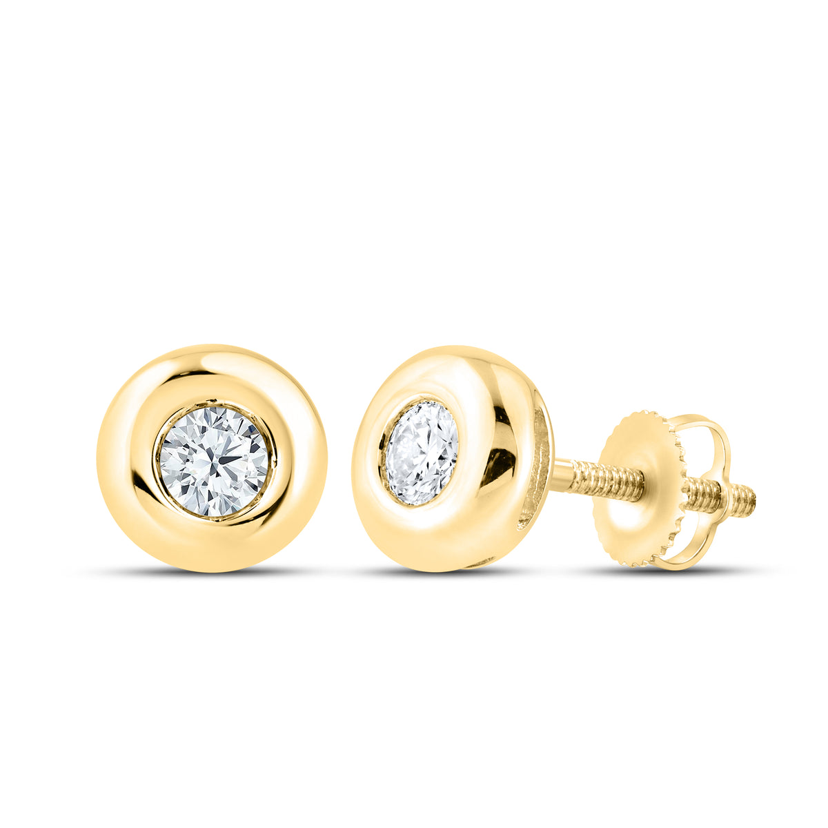 14kt Yellow Gold 0.14 CTW LAB DIAMOND Solitaire Earrings