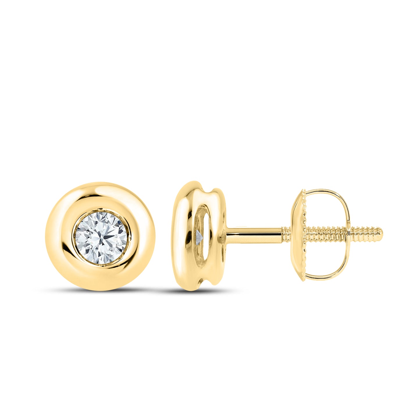 14kt Yellow Gold 0.14 CTW LAB DIAMOND Solitaire Earrings