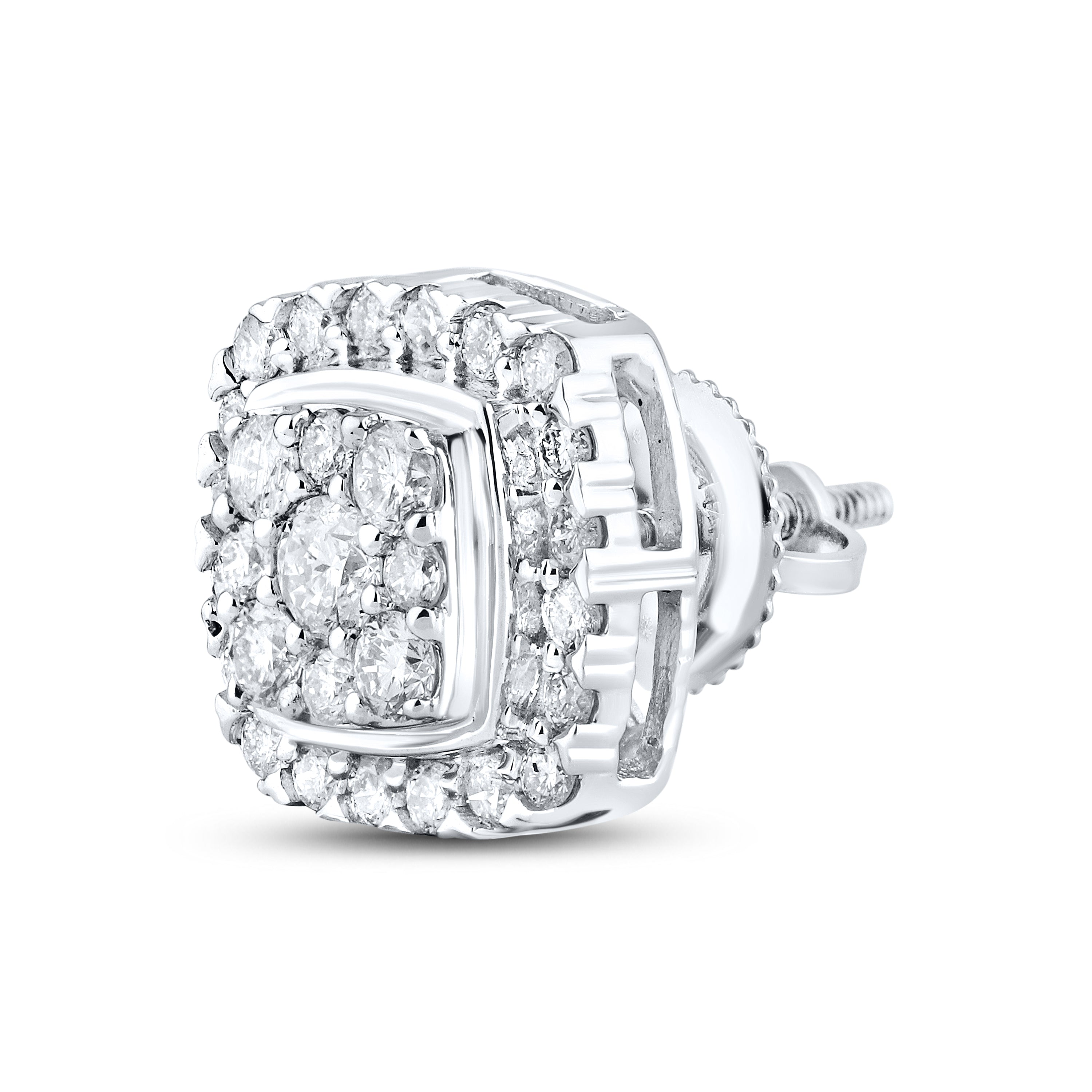 14K WHITE GOLD 0.94 CTW DIAMOND EARRINGS