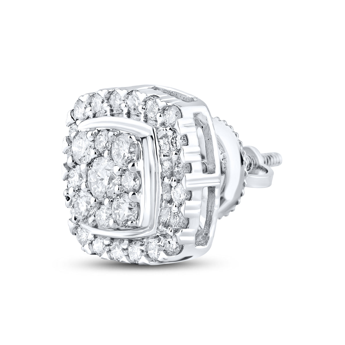 14K WHITE GOLD 0.94 CTW DIAMOND EARRINGS
